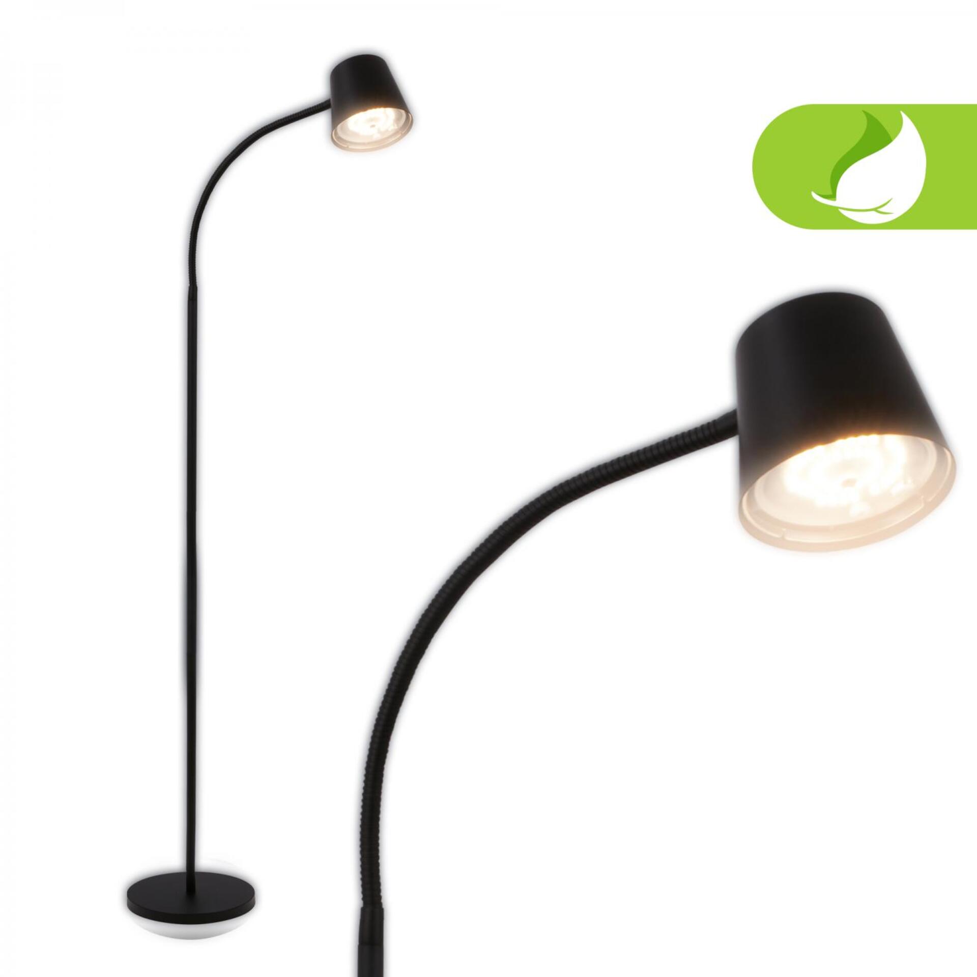 Levně BRILONER Cielo LED stojanová bezdrátová lampa, stmívatelná, dotykový vypínač, černá 1502015