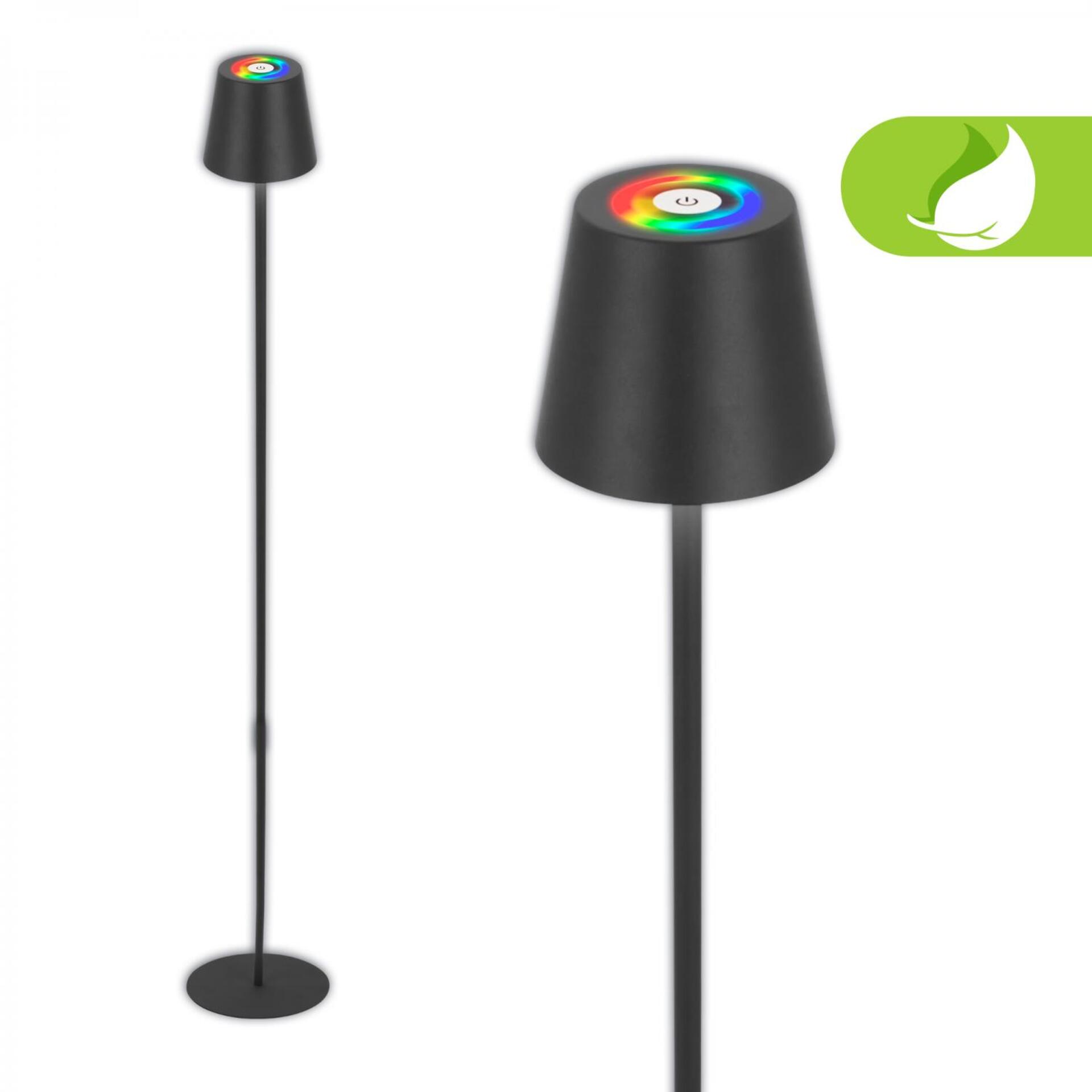 Levně BRILONER Coloris RGBW LED stojanová bezdrátová lampa, stmívatelná, dotykový vypínač, antracit 1507015