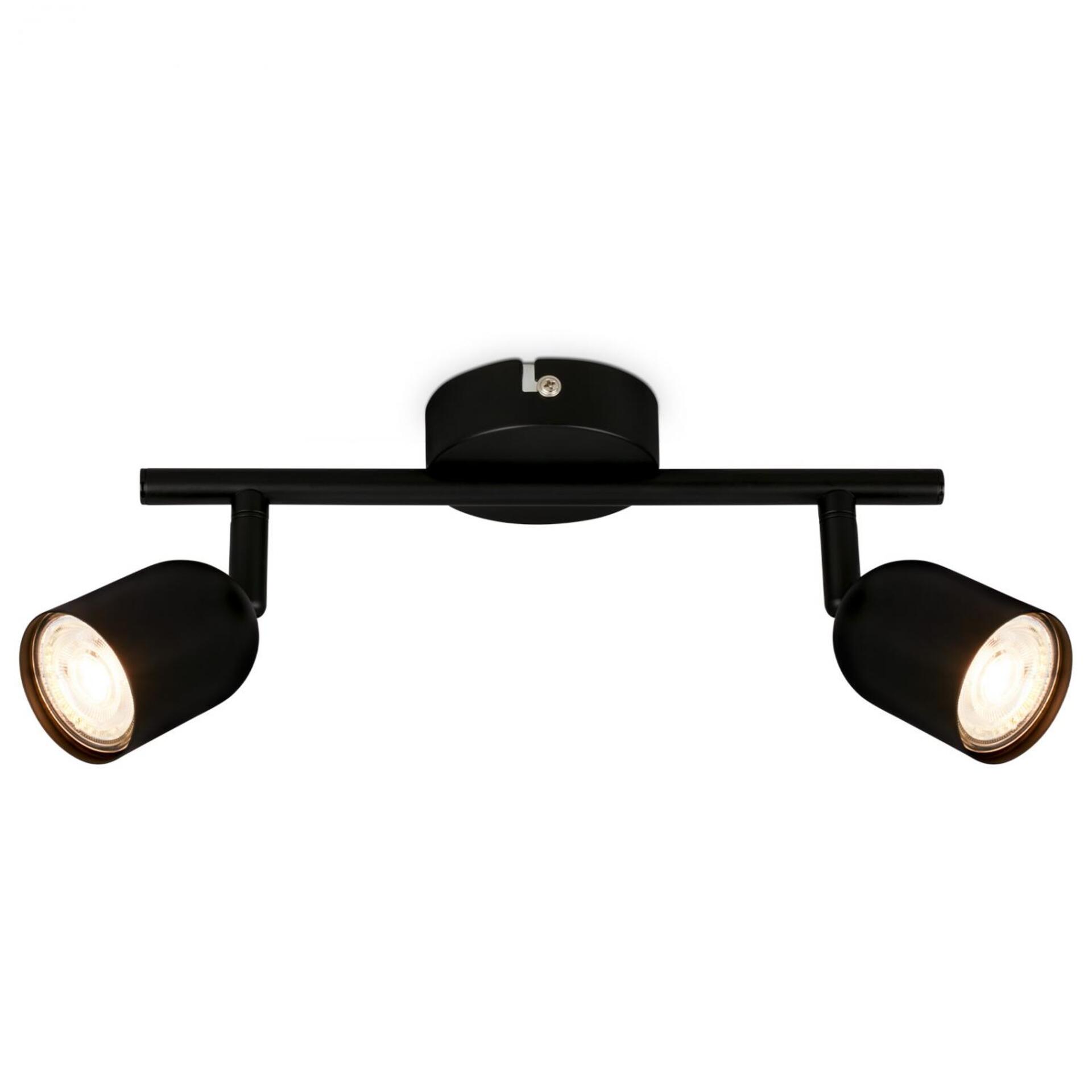 Levně BRILONER Bodové svítidlo Spot, 27,5 cm, 2x GU10, max. 9W, černá 2145025