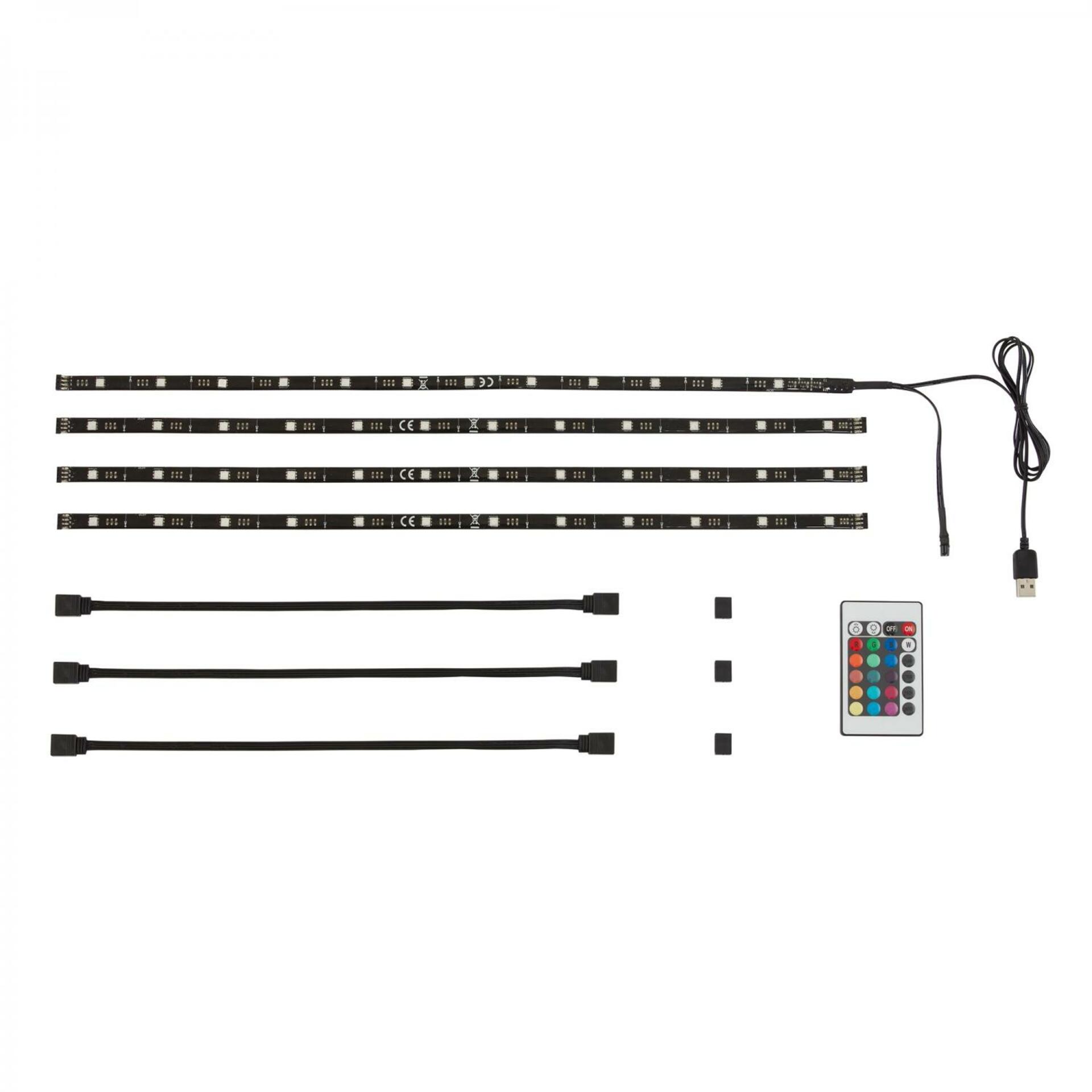 Levně BRILONER USB LED pásek 50 cm černá BRILO 2353-024