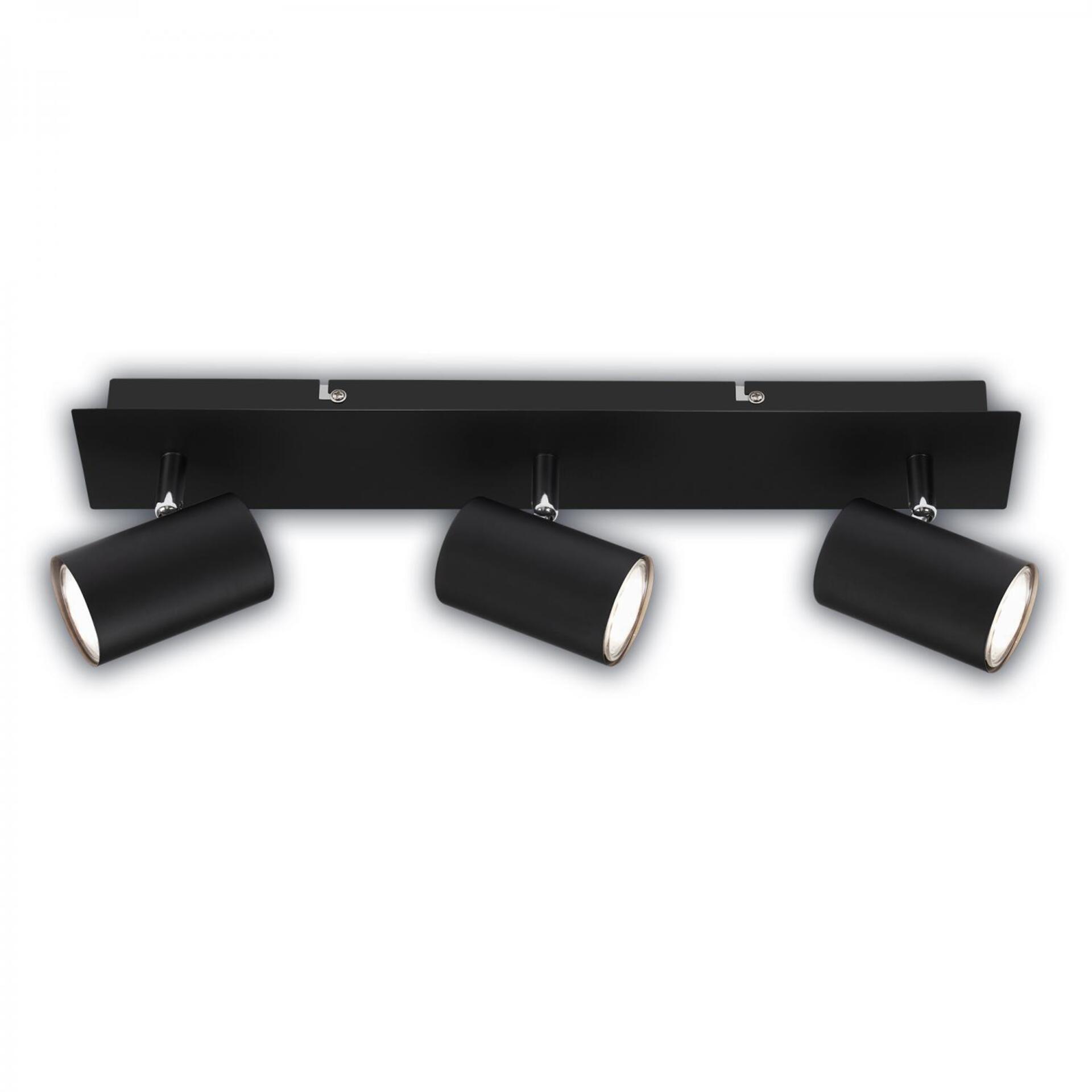 BRILONER Isil A LED stropní bodové svítidlo, energetická třída A, 3-ramenné, 50.000h životnost, nastavitelné, černé 2840035