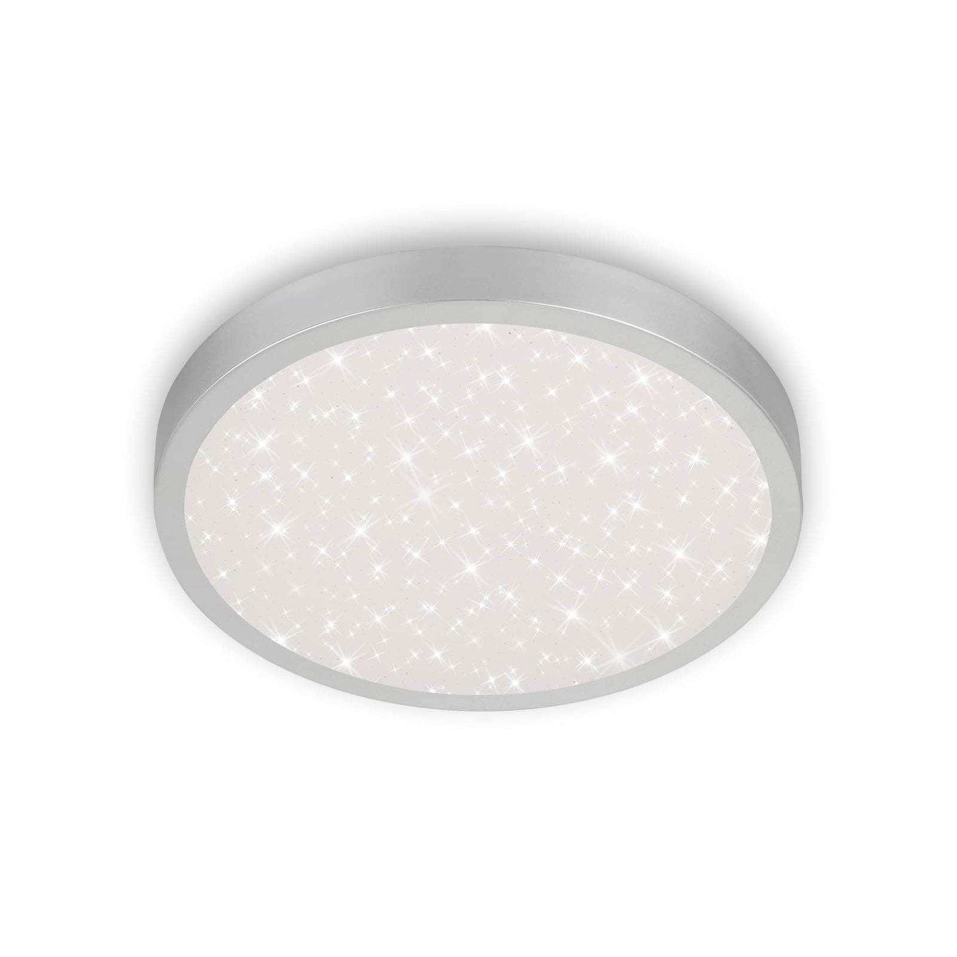 BRILONER LED stropní svítidlo hvězdné nebe, pr. 38 cm, 24 W, 3000 lm, stříbrná BRILO 3071-014