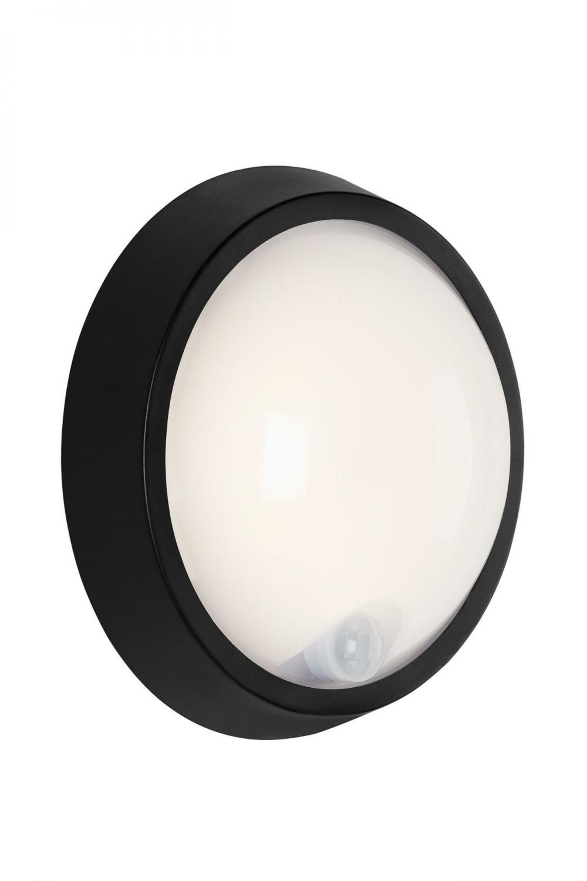 BRILONER LED venkovní svítidlo s čidlem, pr. 17 cm, 12 W, černá IP44 BRILO 3352-015
