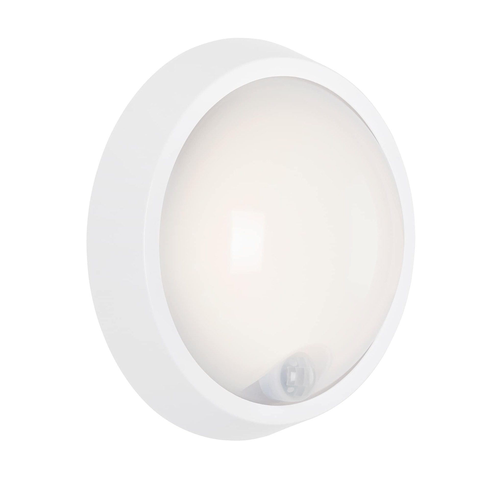 BRILONER LED venkovní svítidlo s čidlem, pr. 17 cm, 12 W, bílé IP44 BRILO 3352-016