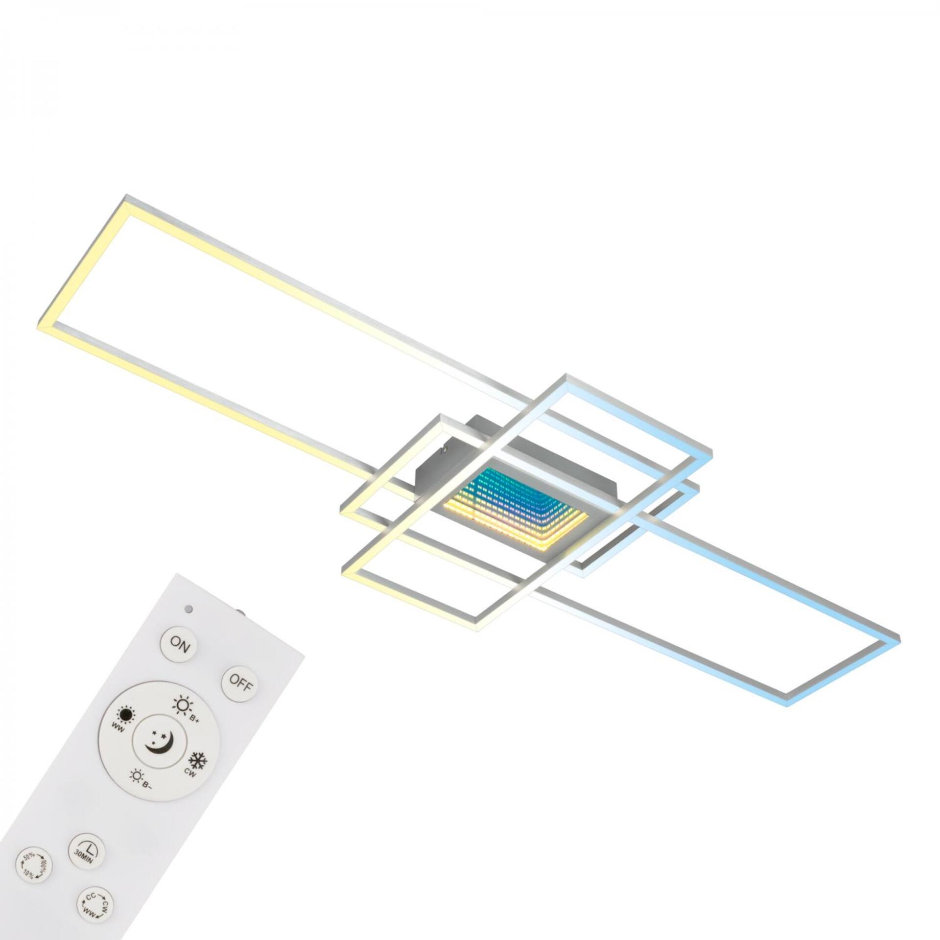 Levně BRILONER Misy LED stropní svítidlo, stmívatelné, tunelový efekt, hliník 3804019