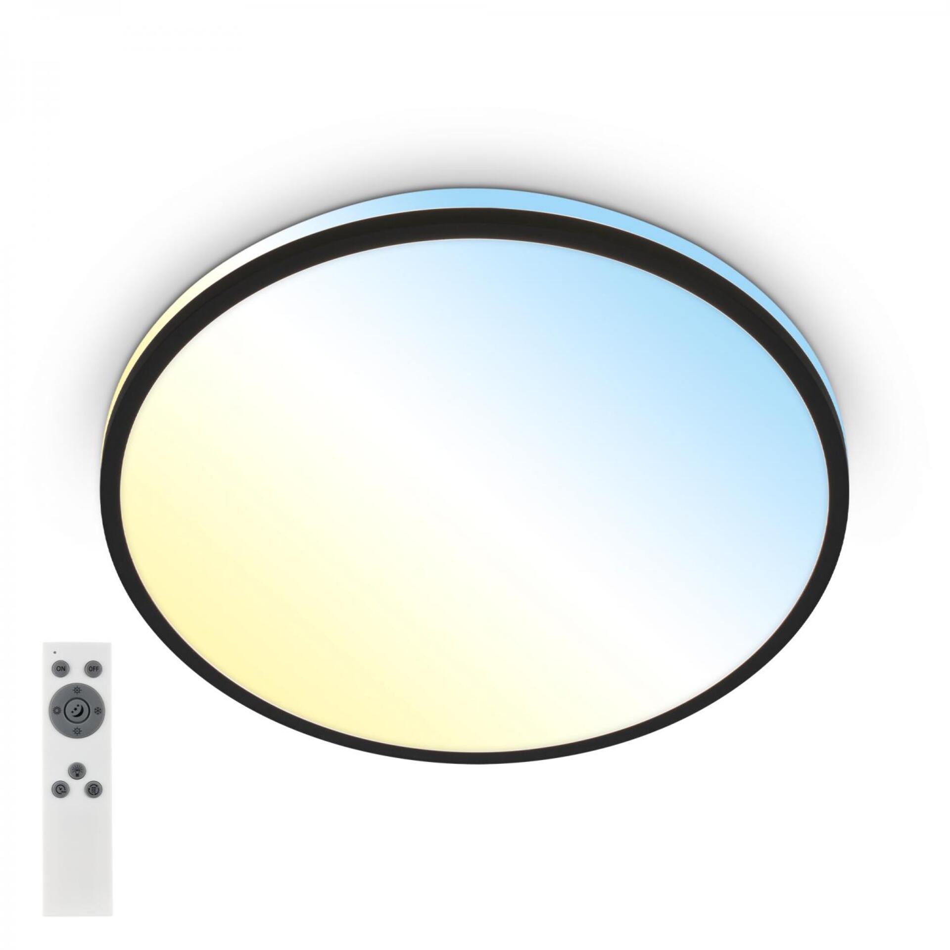 Levně BRILONER Pulup LED stropní svítidlo, stmívatelné, dálkový ovladač, CCT, černá 3821015