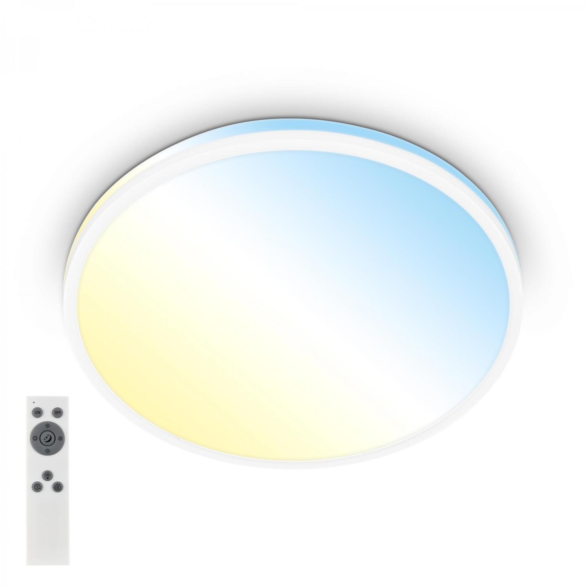 Levně BRILONER Pulup LED stropní svítidlo, stmívatelné, dálkový ovladač, CCT, bílé 3821016