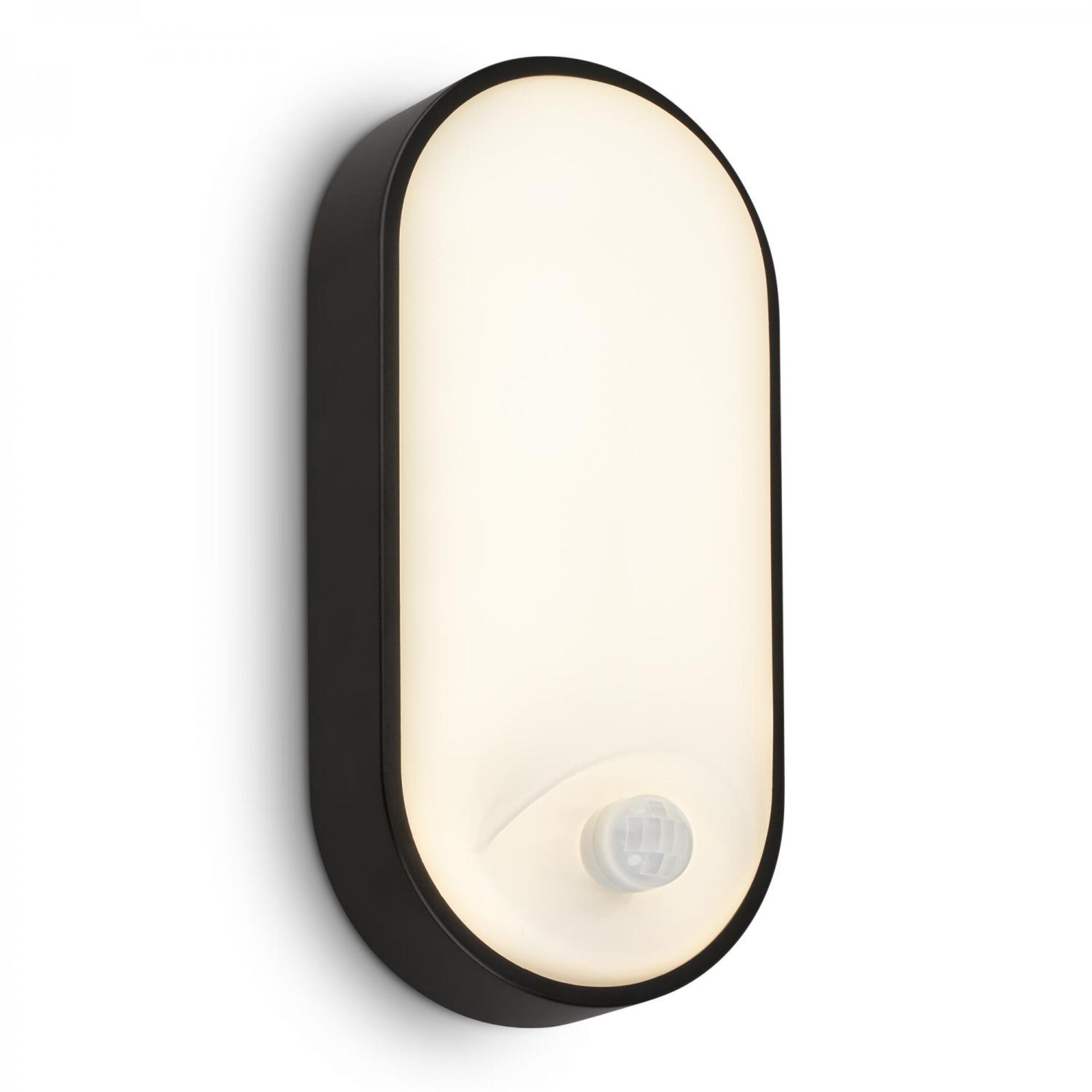 Levně BRILONER Ruch LED venkovní nástěnné svítidlo, pohybové čidlo, IP65, černá 3830015