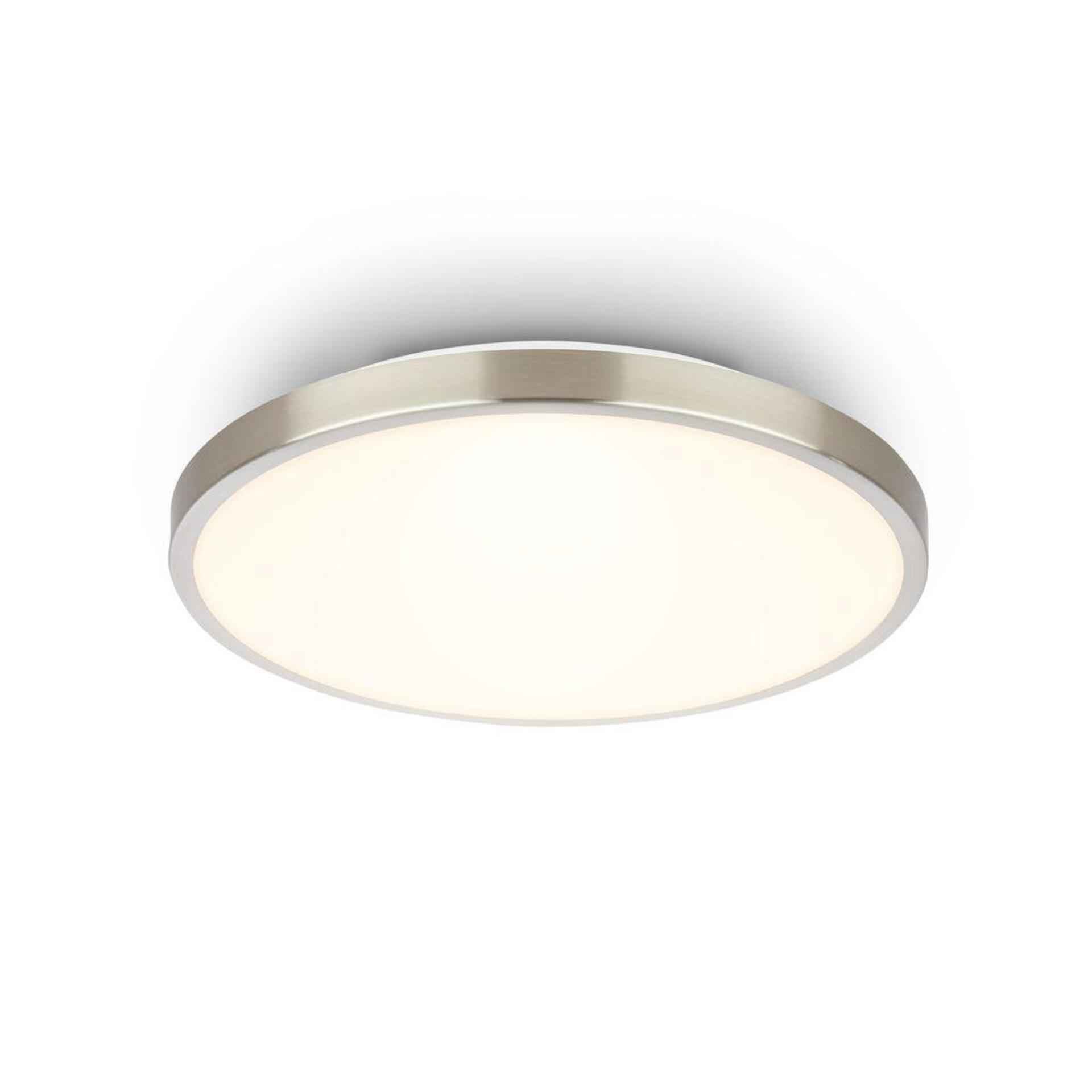 Levně BRILONER Competo stropní svítidlo pr.24 cm - 12W, 1300lm, LED, teplá bílá, matný nikl 3901012