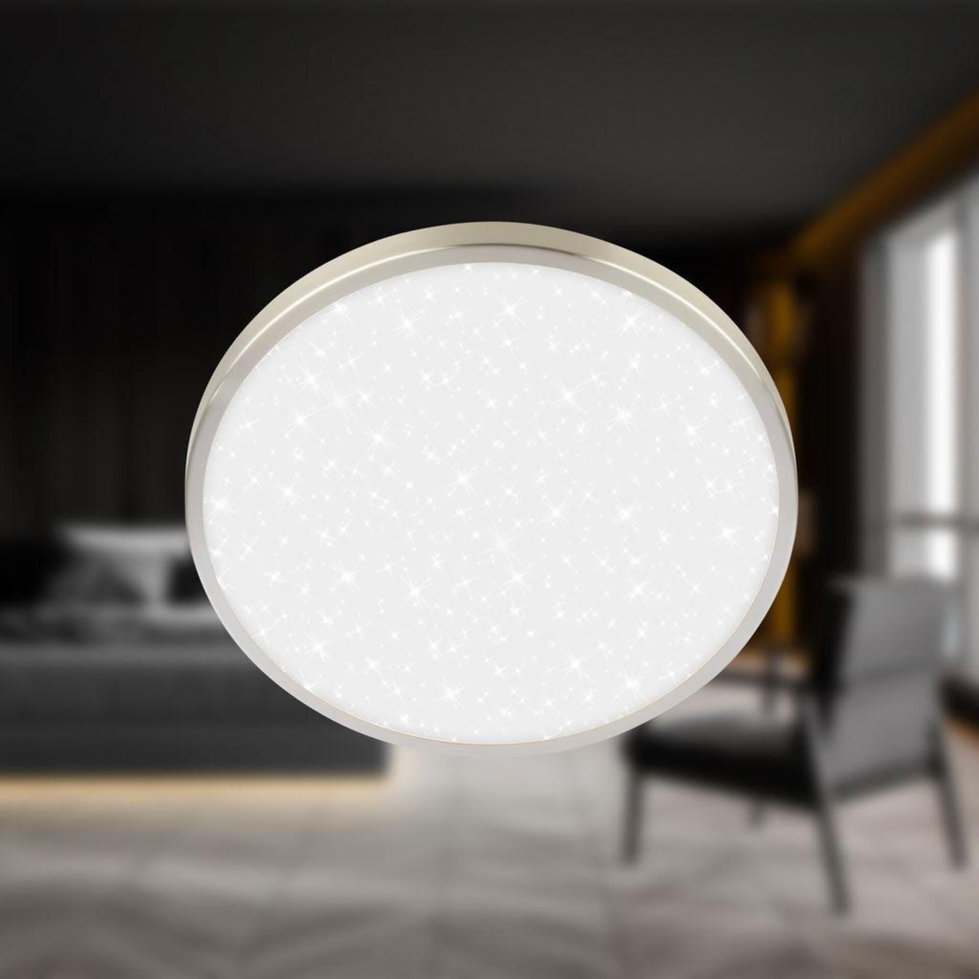 Levně BRILONER Competo stropní svítidlo pr.24 cm - 12W, 1300lm, LED, neutrální bílá, matný nikl 3902012