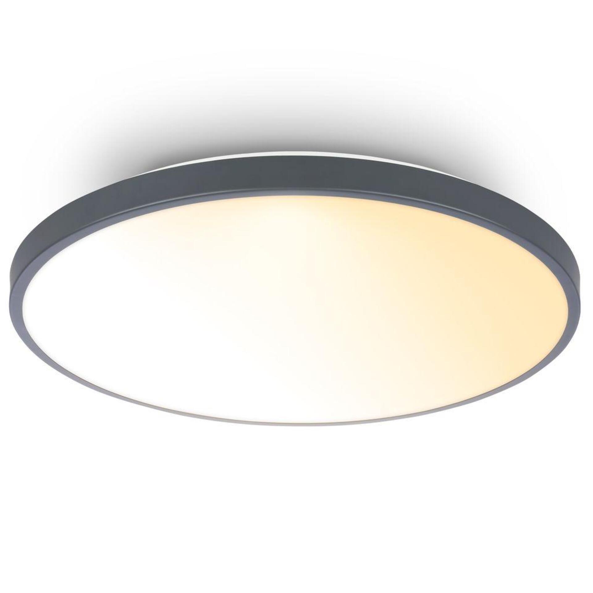 Levně BRILONER Competo stropní svítidlo pr.38 cm - 24W, 2600lm, stmívatelné, dálkový ovladač, CCT teplá/neutrální bílá, antracit 3906015