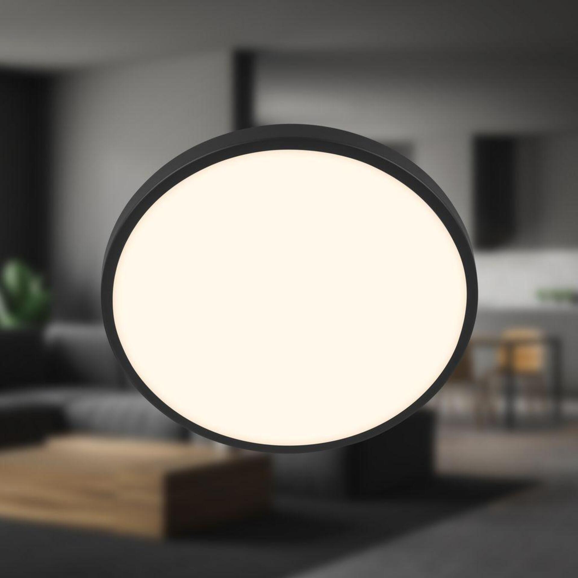 Levně BRILONER Nobre stropní svítidlo pr.24 cm - 10,5W, 1200lm, teplá bílá, LED, černé 3960015