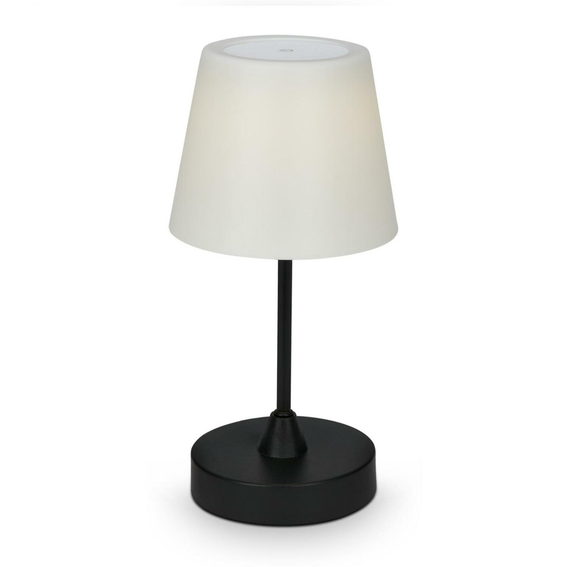 BRILONER LED venkovní stolní lampa s dotykovým vypínačem, pr.30 cm, LED modul, 3 W, 340 Lm, černá IP44 BRILO 7032-415