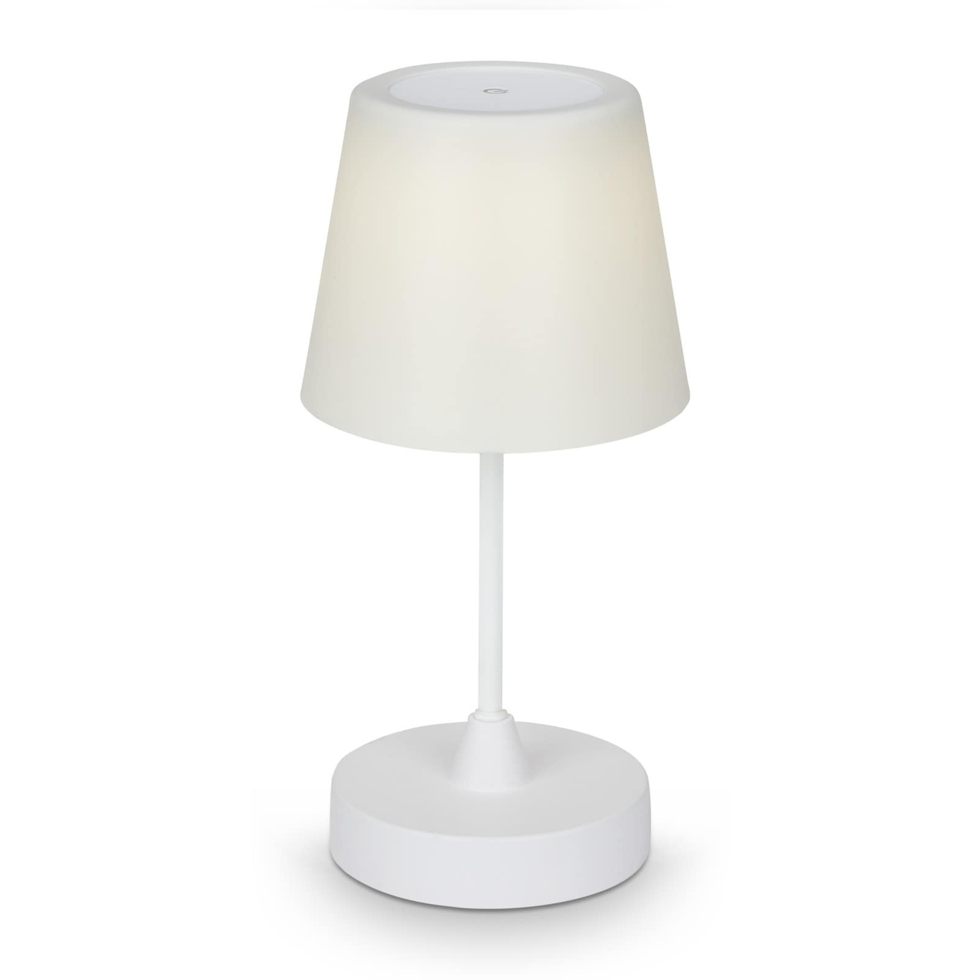 BRILONER LED venkovní stolní lampa s dotykovým vypínačem, pr.30 cm, LED modul, 3 W, 340 Lm, bílé IP44 BRILO 7032-416