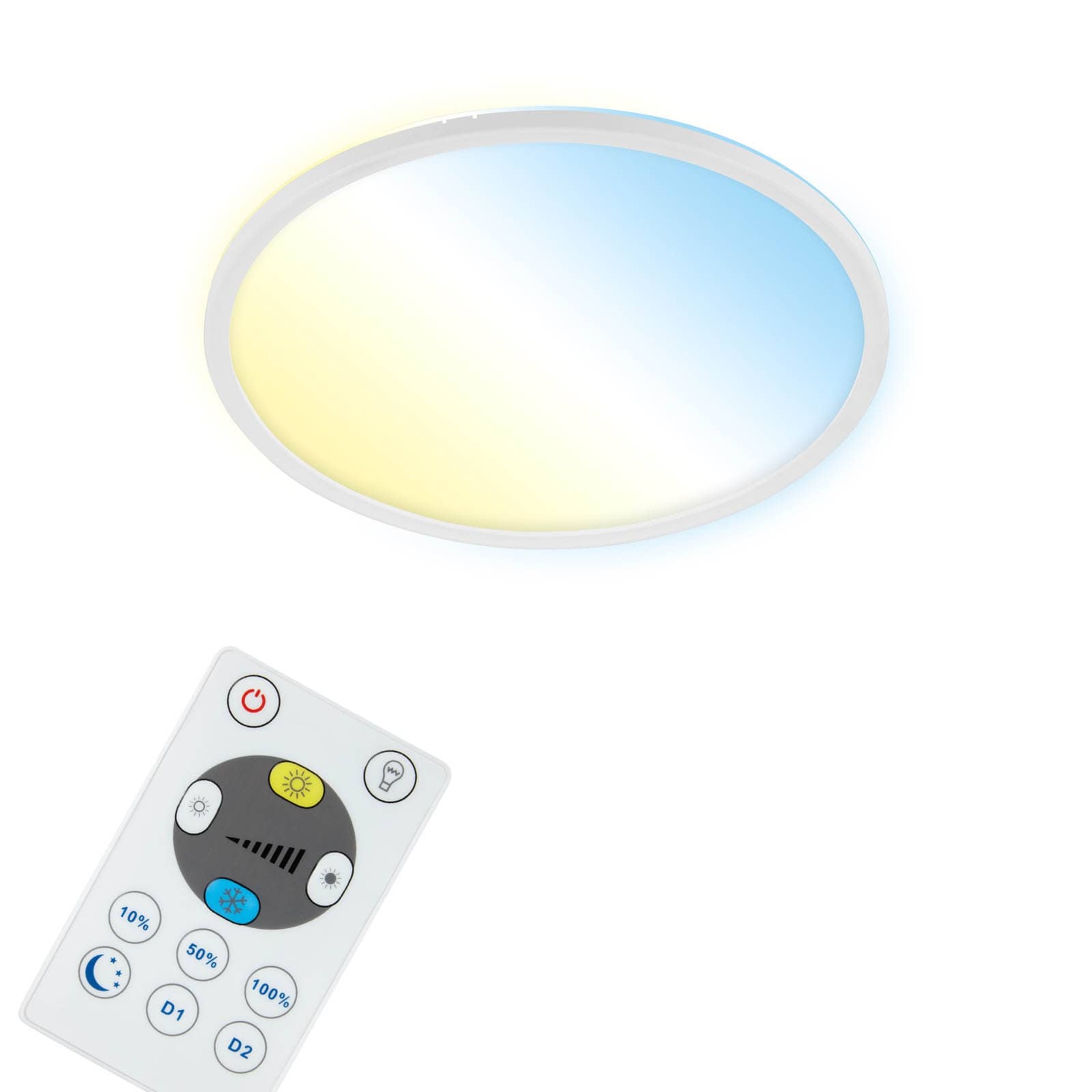 Levně BRILONER CCT svítidlo LED panel, pr. 42 cm, 22 W, 3000 lm, bílé BRILO 7059-016