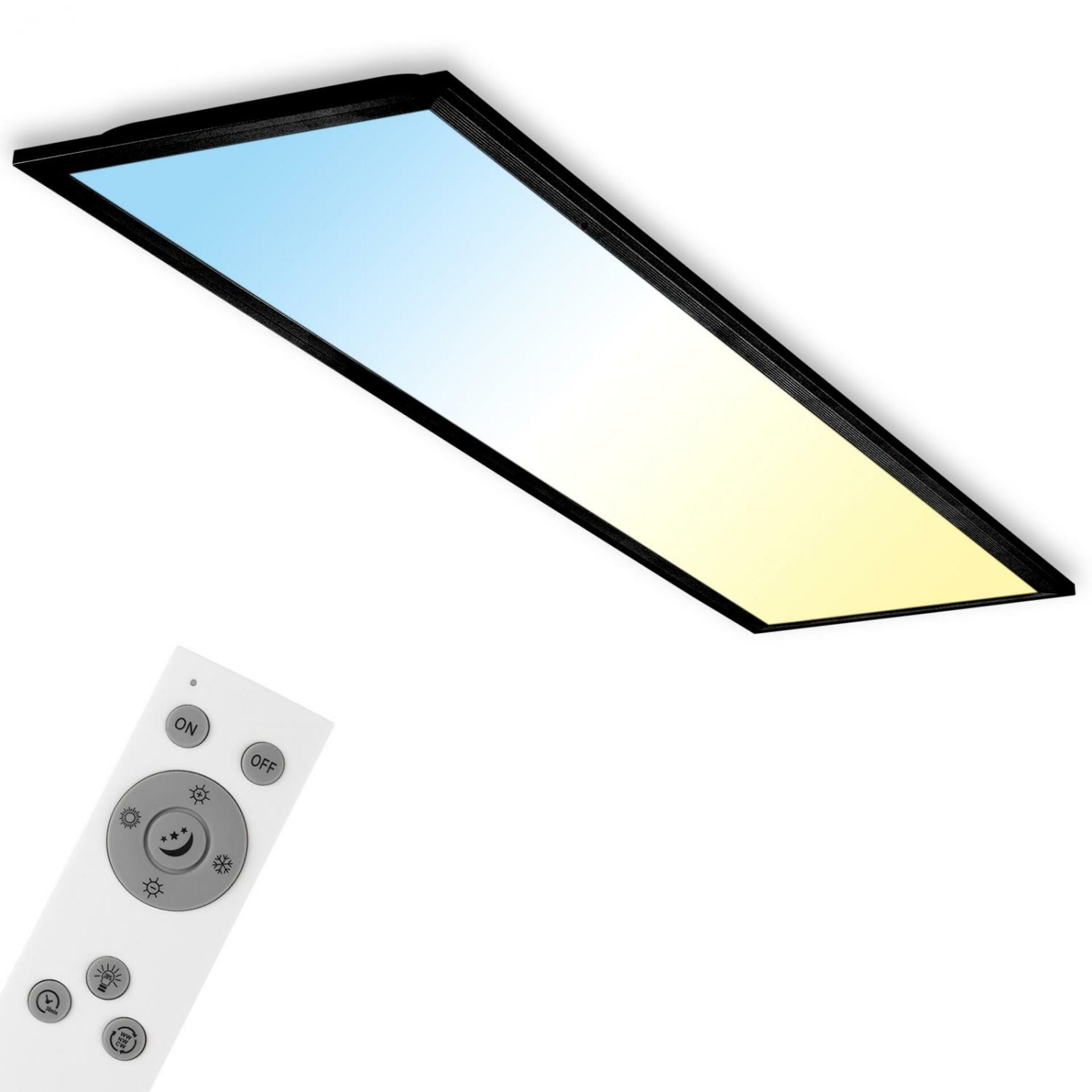 BRILONER CCT svítidlo LED panel, 100 cm, 24 W, 2600 lm, černá BRILO 7167-015