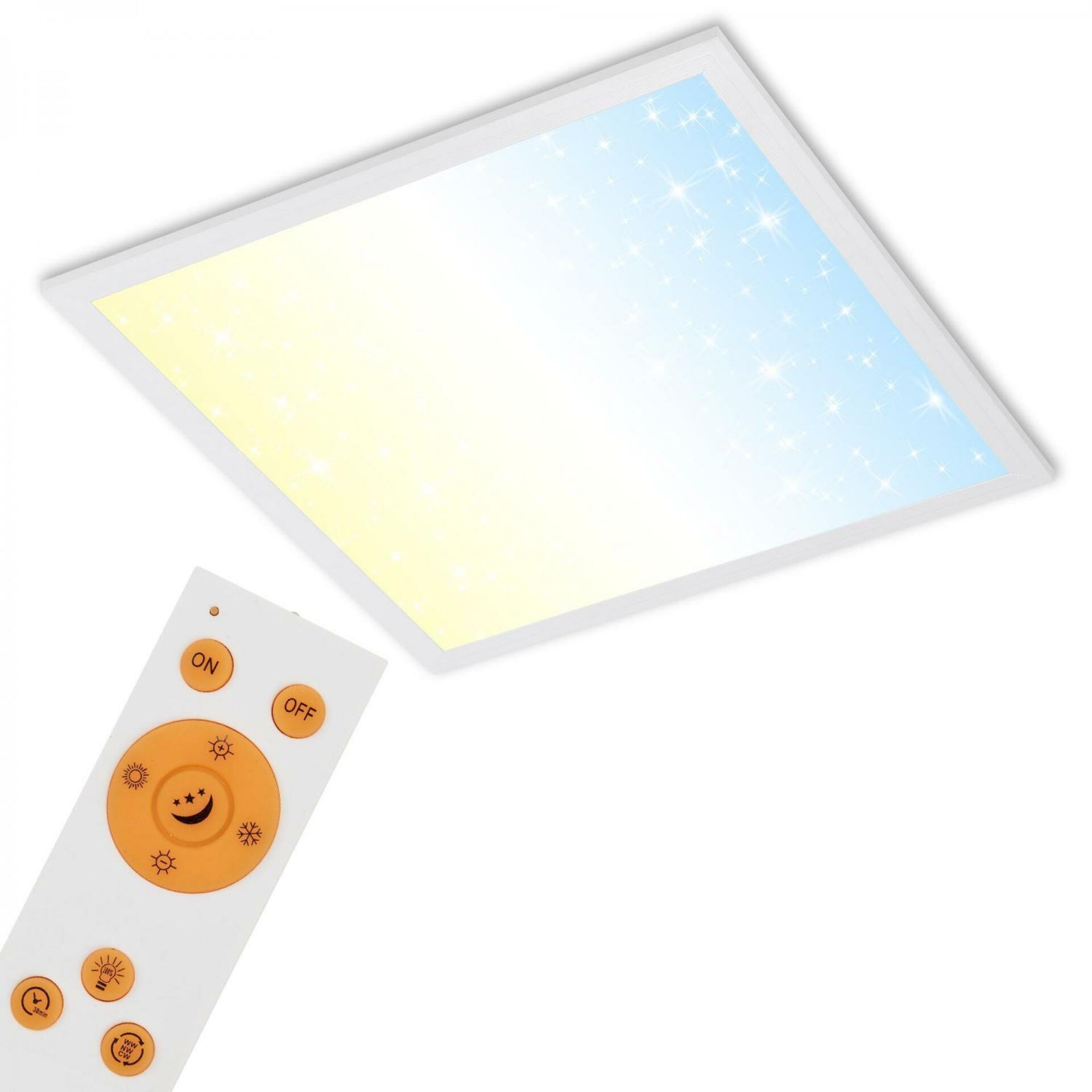BRILONER Hvězdné nebe svítidlo LED panel, 29,5 cm, 1800 lm, 18 W, bílé BRILO 7301-016