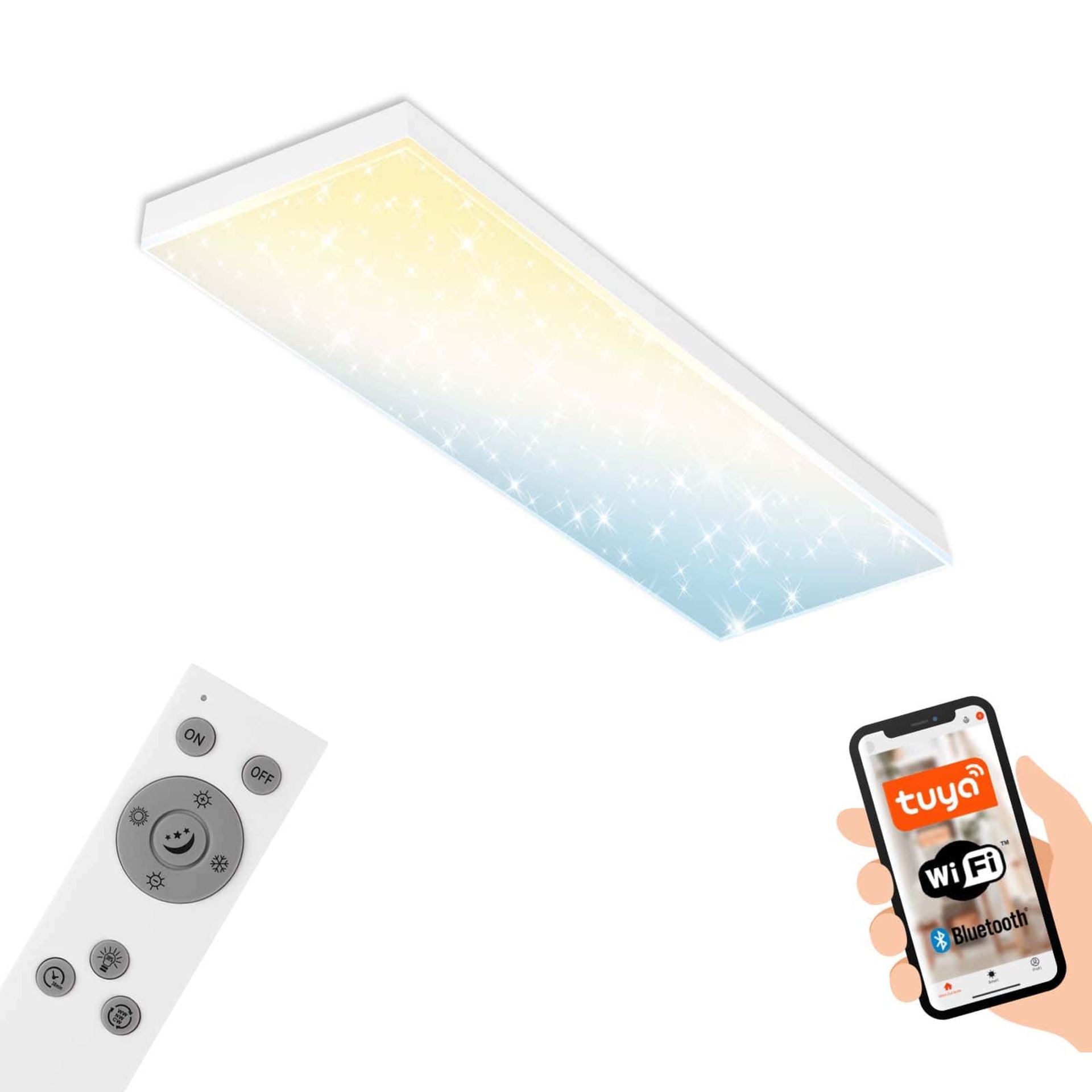 BRILONER Hvězdné nebe CCT svítidlo LED panel, 100 cm, 28 W, 3000 lm, bílé BRILO 7383-016