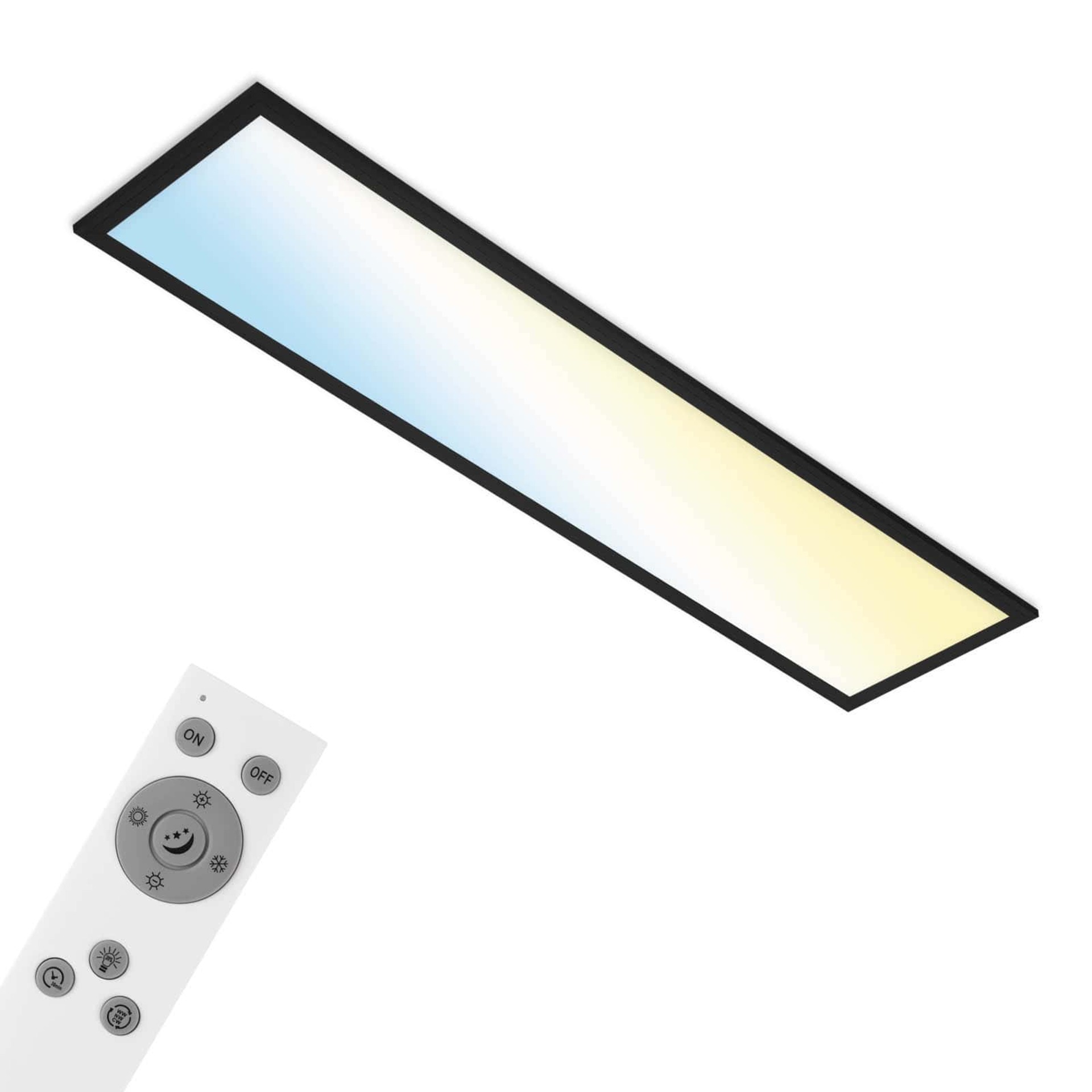 Levně BRILONER CCT svítidlo LED panel, 100 cm, 28 W, 3000 lm, černá BRILO 7385-015