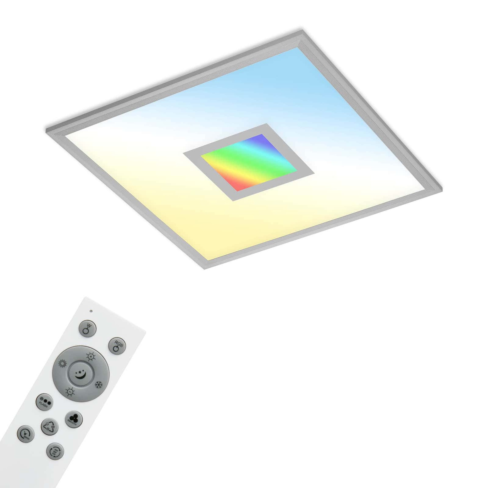 Levně BRILONER CCT svítidlo LED panel, RGB centrální světlo, 44,5 cm, 24 W, 2400 lm, stříbrná BRILO 7397-014