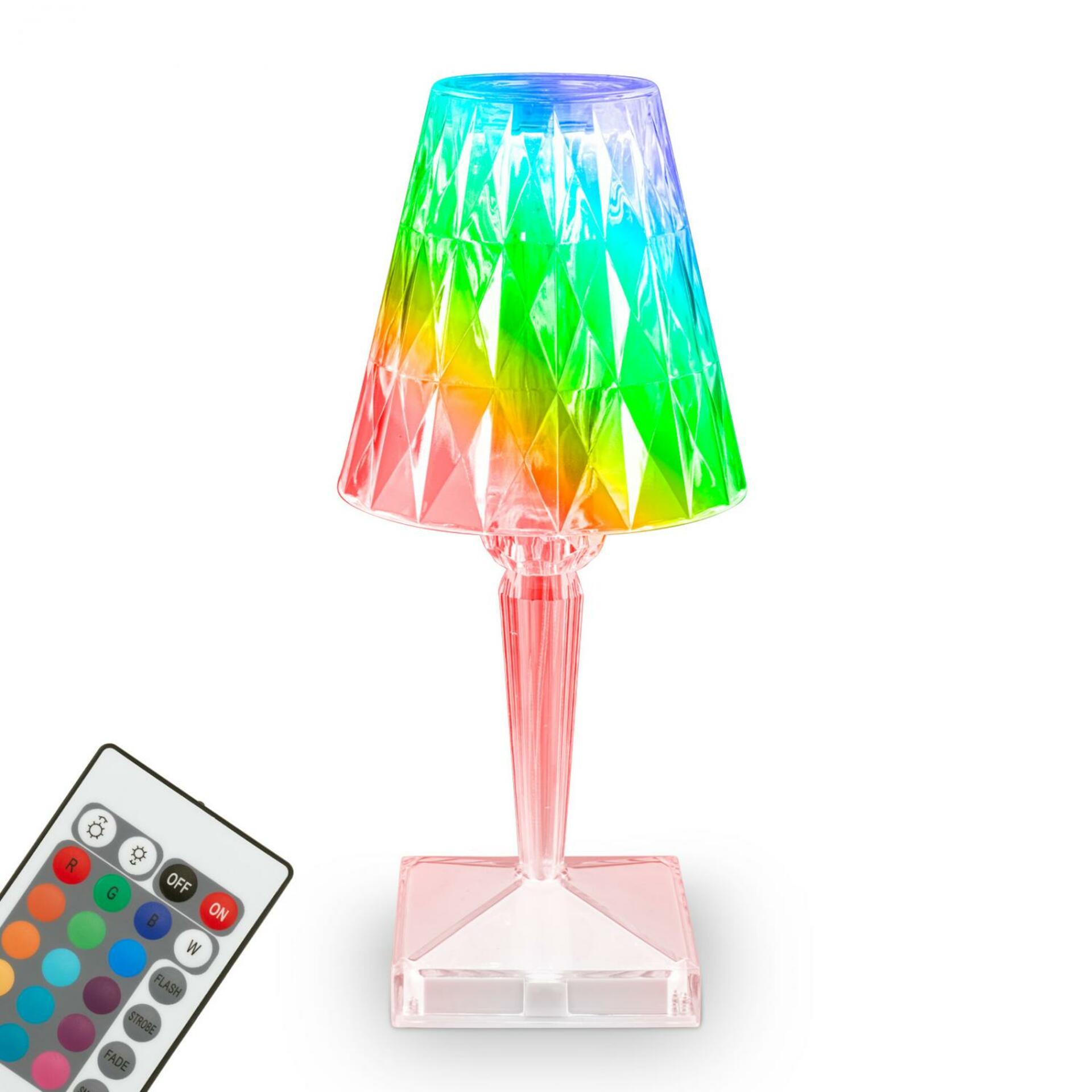 BRILONER LED nabíjecí stolní lampa, 25,5 cm, 2,3W, 65lm transparentní BRILO 7464010