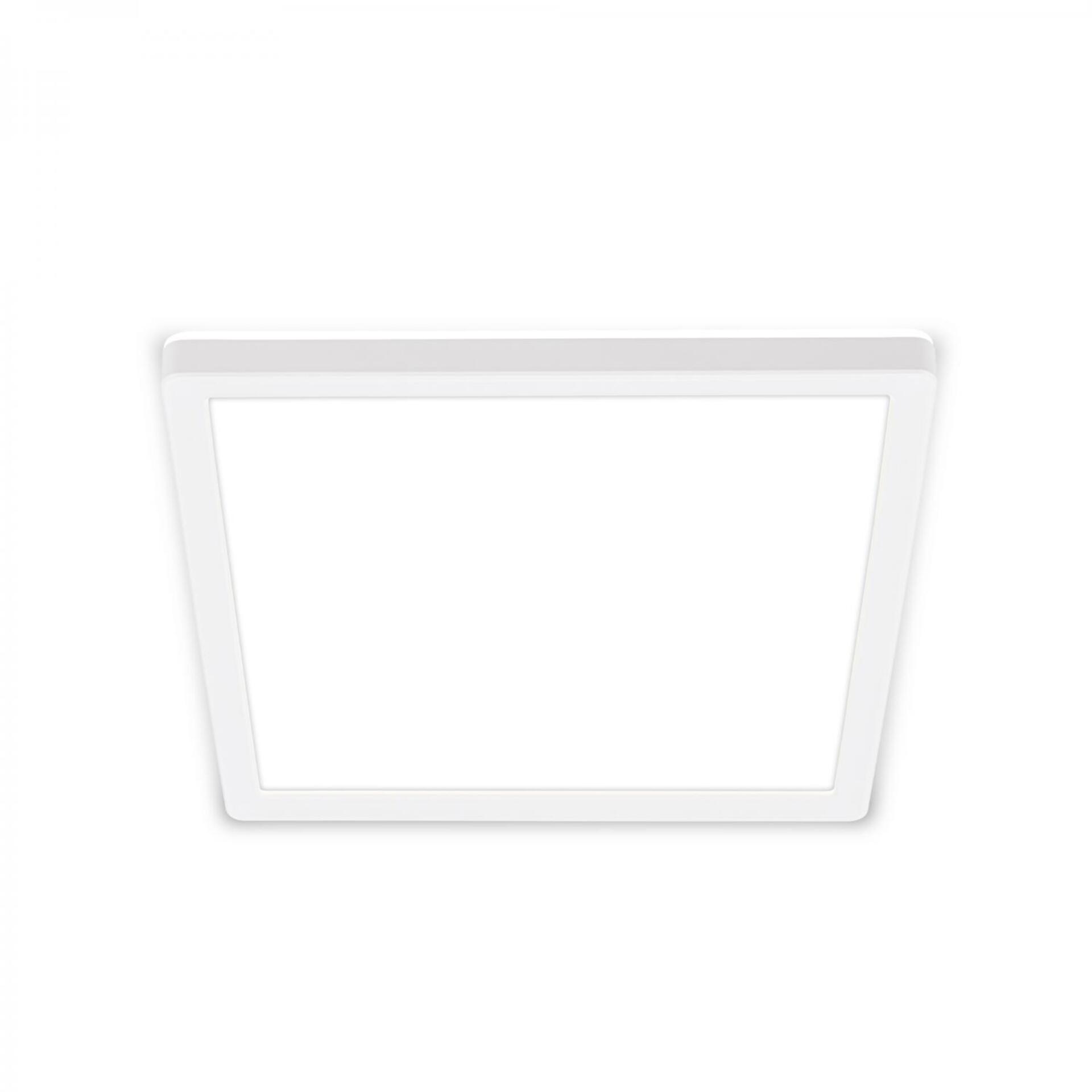 Levně BRILONER Tava LED stropní svítidlo, ploché, přímé a nepřímé osvětlení, 1900 lm, 16 W, bílé, 24x24 cm 7516416