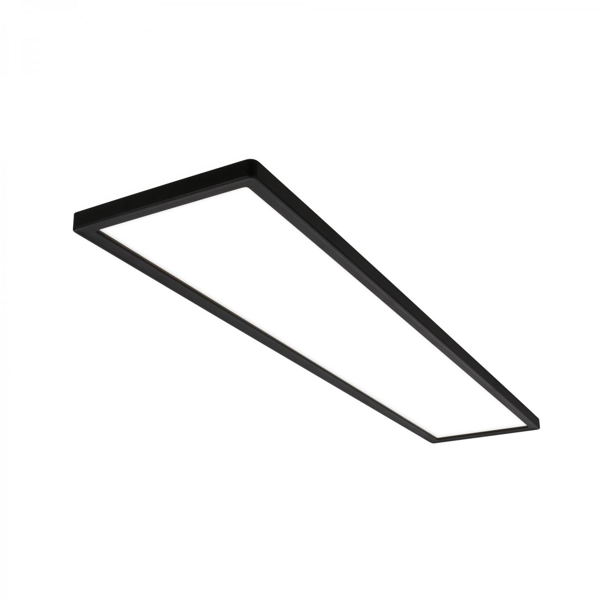 Levně BRILONER Tava LED stropní svítidlo 98cm, ploché, přímé a nepřímé osvětlení, černá 7519415