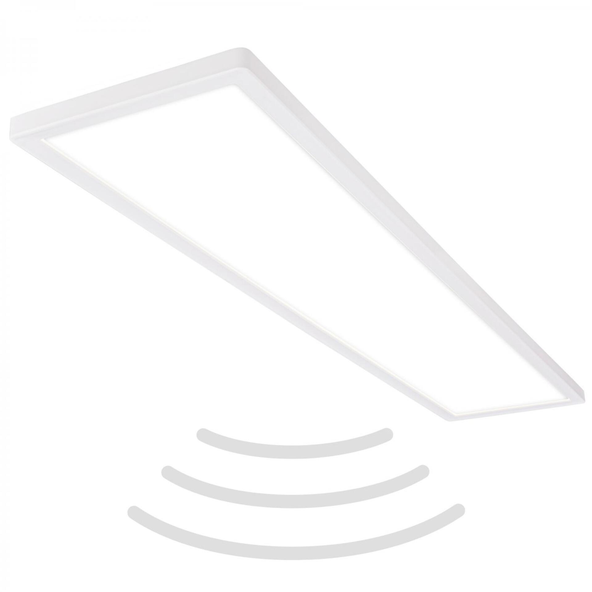 Levně BRILONER Move LED stropní svítidlo do koupelny, přímé a nepřímé osvětlení, pohybové čidlo, bílé 7528416