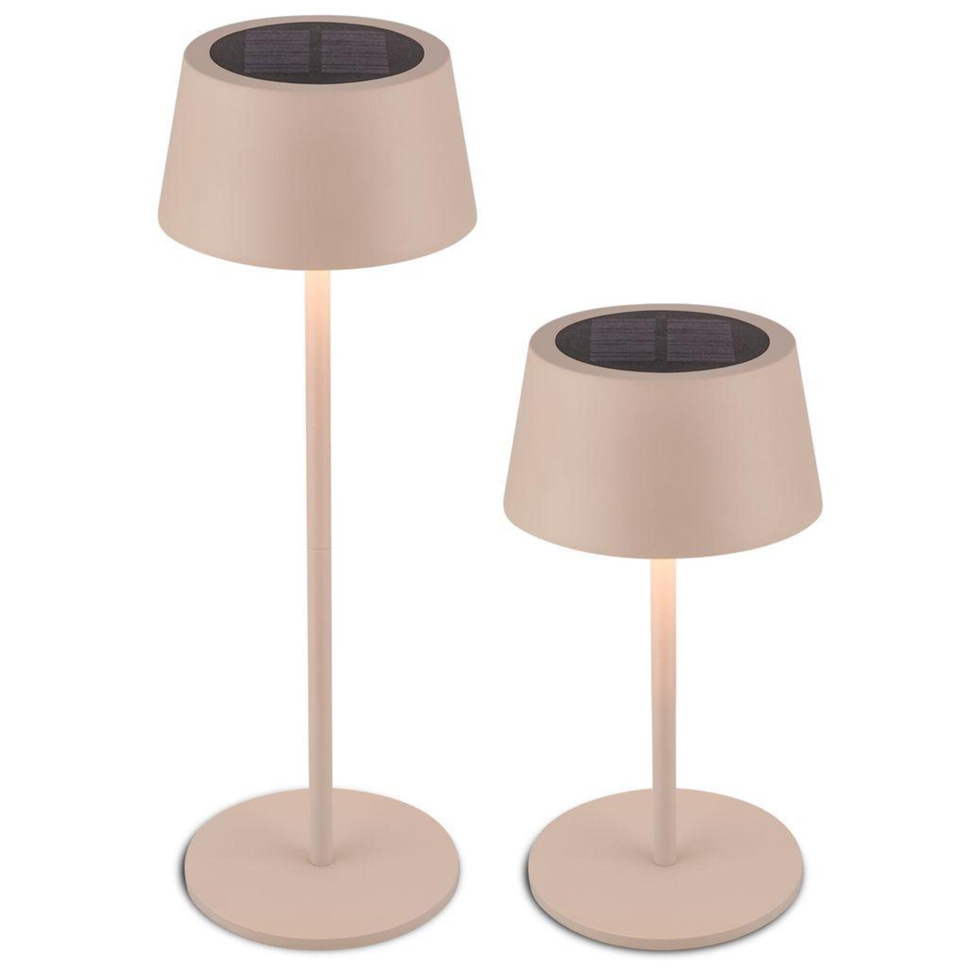 Levně BRILONER Awia stolní lampička - 2W, 160lm, nabíjecí, LED, stmívatelné, dotykový vypínač, CCT, béžová 7572011