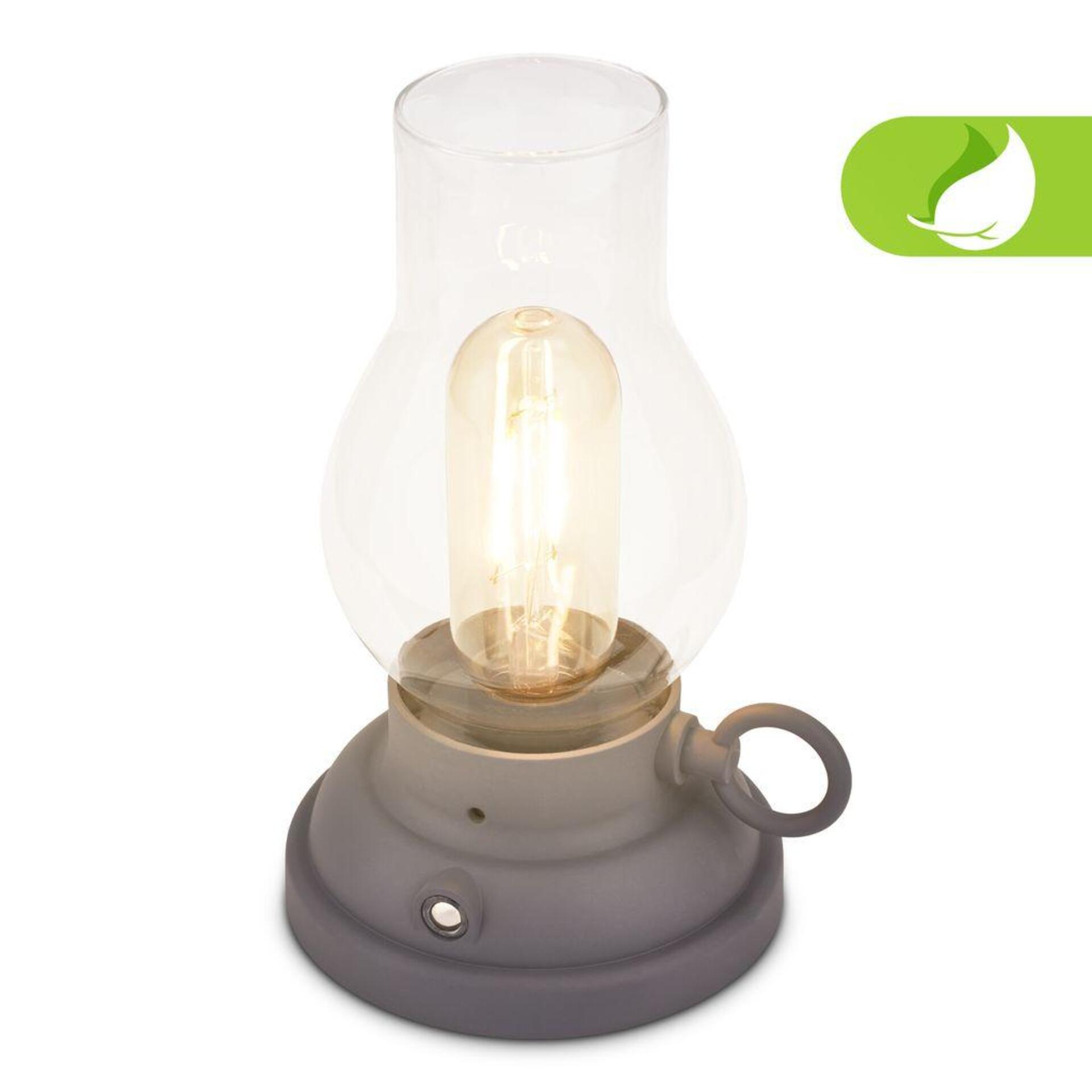 Levně BRILONER Kanea stolní lampa - 1,5W, 40lm, bezdrátová, LED, stmívatelné, teplá bílá, antracit 7575015