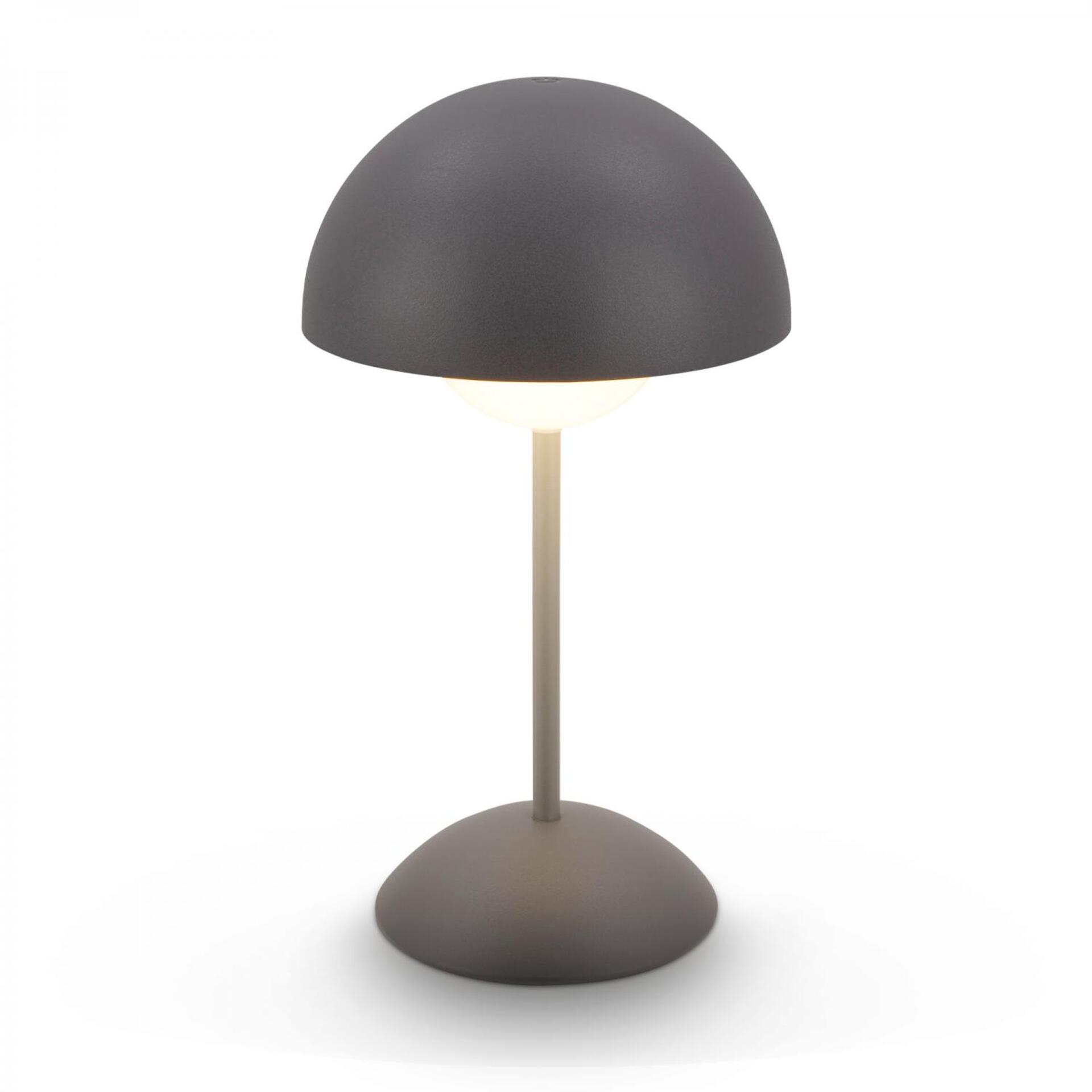 Levně BRILONER Kugle stolní lampička - 3W, 250lm, bezdrátová, LED, stmívatelné, dotykový vypínač, teplá bílá, antracit 7578015
