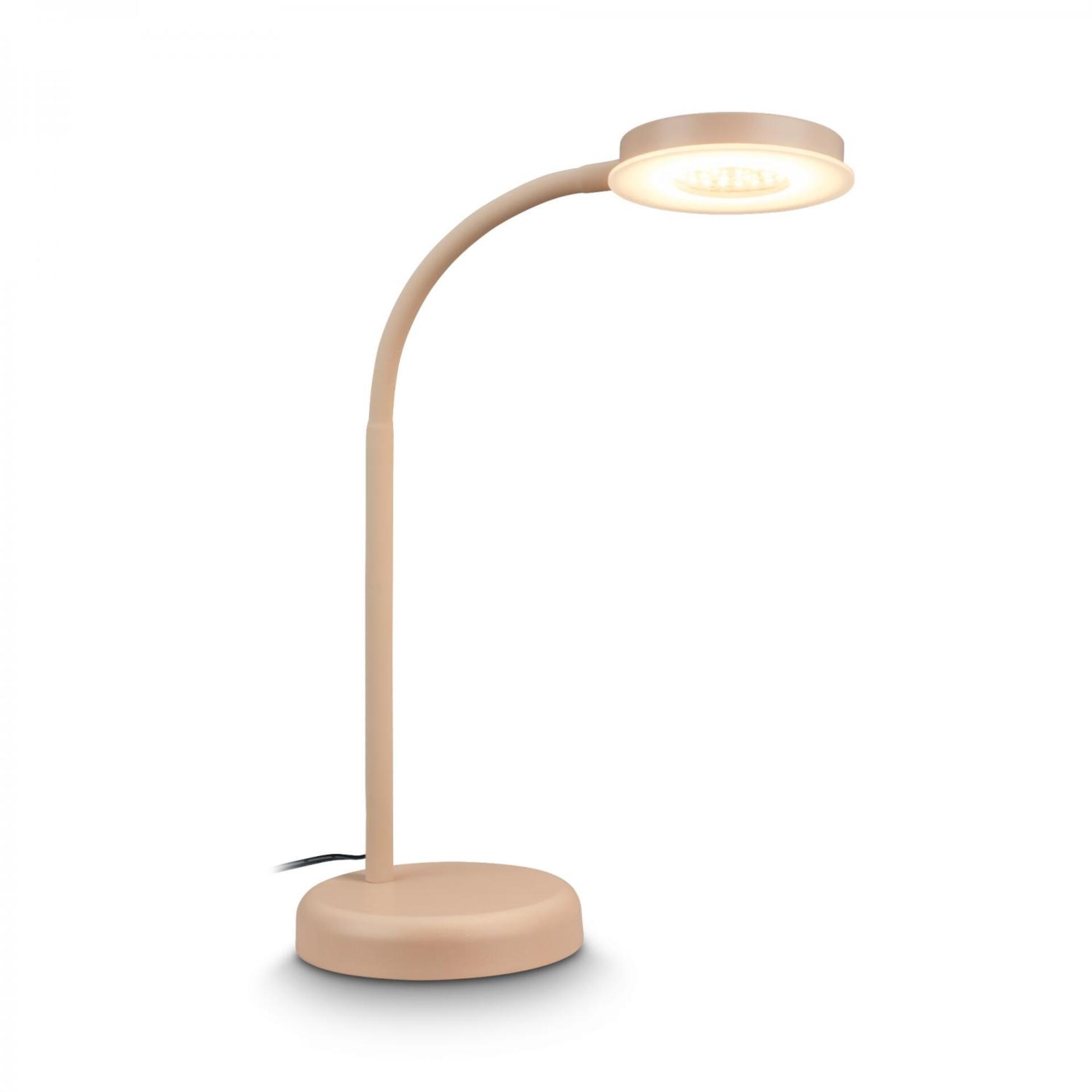 Levně BRILONER Megg lampička na psací stůl – 12W, 800lm, LED, stmívatelné, dotykový vypínač, teplá bílá, béžová 7585011