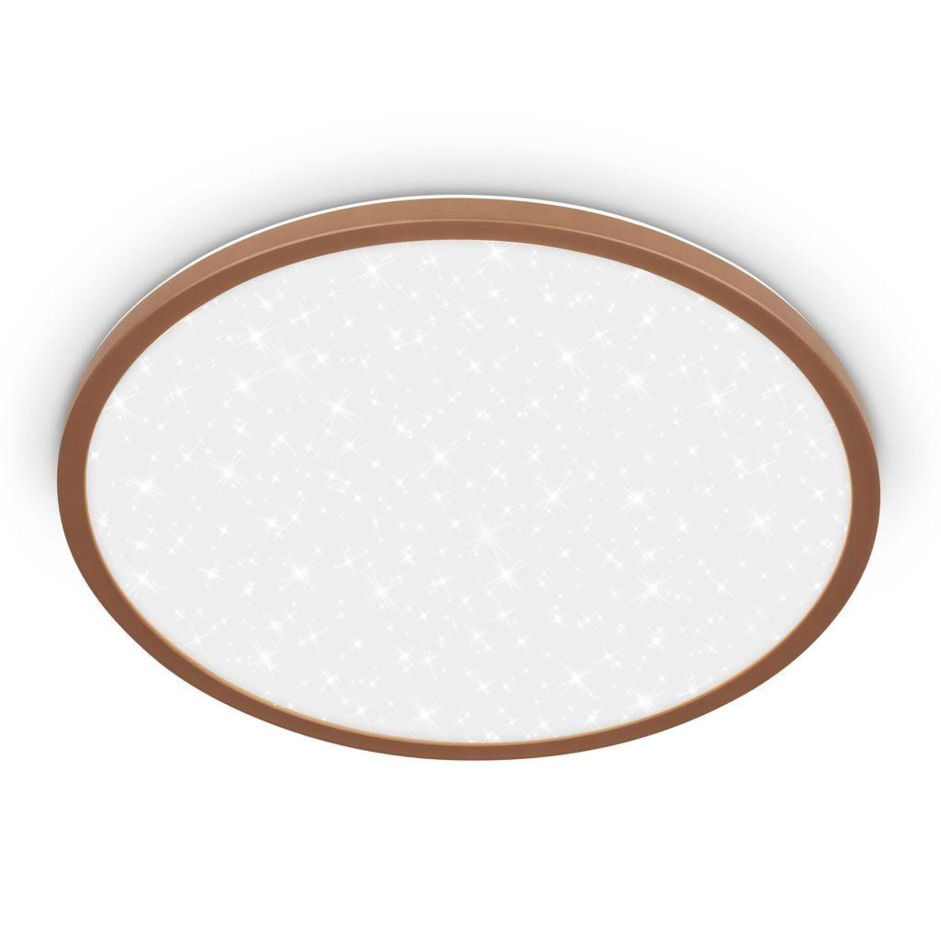 Levně BRILONER Slim svítidlo LED panel pr.37,5 cm - 22W, 3000lm, hvězdné nebe, neutrální bílá, kávová 7654014