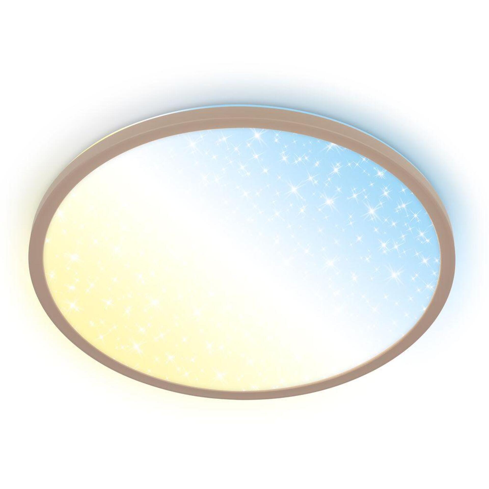 Levně BRILONER Slim svítidlo LED panel pr.37,5 cm - 22W, 3000lm, dálkový ovladač, stmívatelné, béžová 7655011