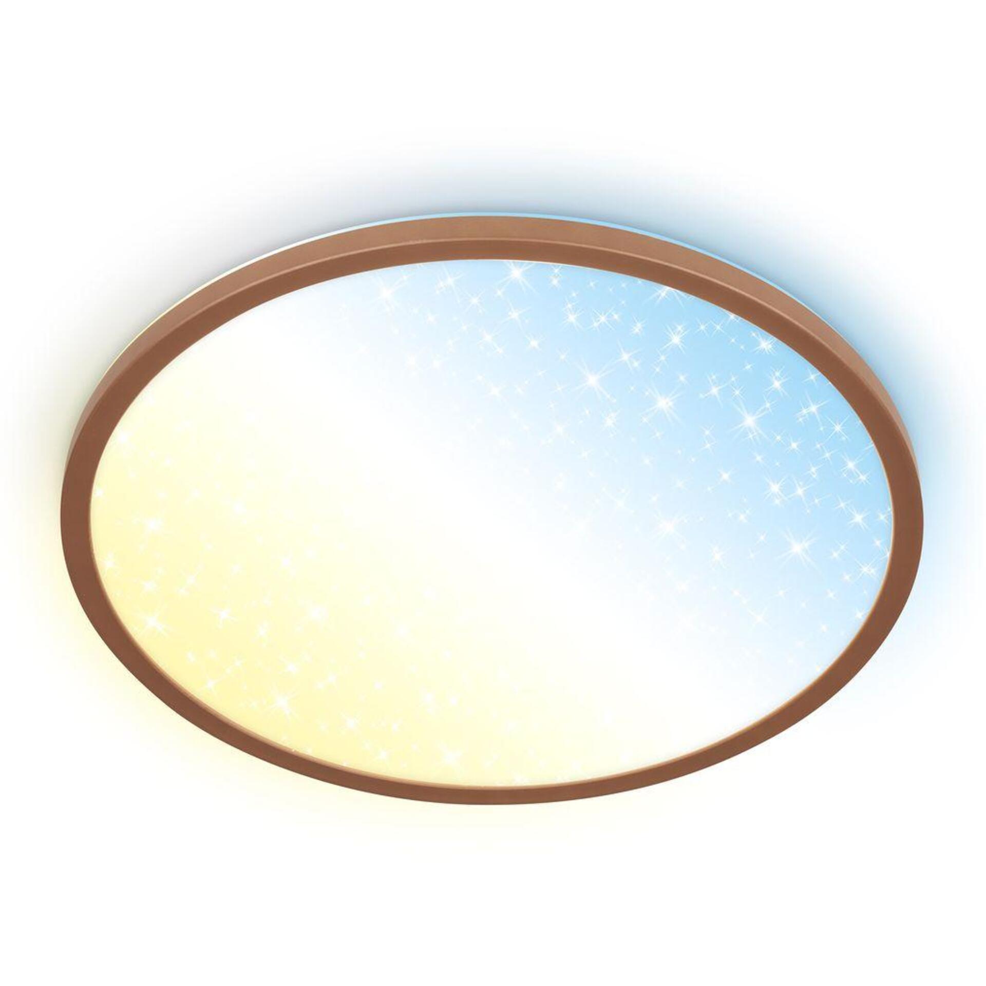 Levně BRILONER Slim svítidlo LED panel pr.37,5 cm - 22W, 3000lm, dálkový ovladač, stmívatelné, kávová 7655014