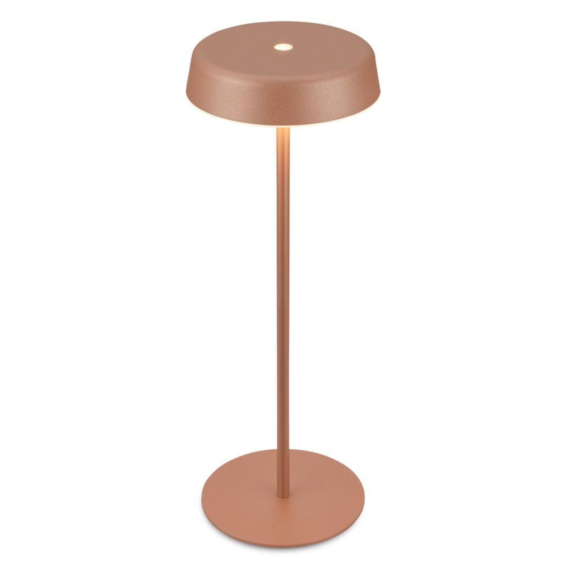 Levně BRILONER Pala stolní lampička - 2W, 200lm, bezdrátová, LED, dotykový vypínač, stmívatelné, kávová 7668014