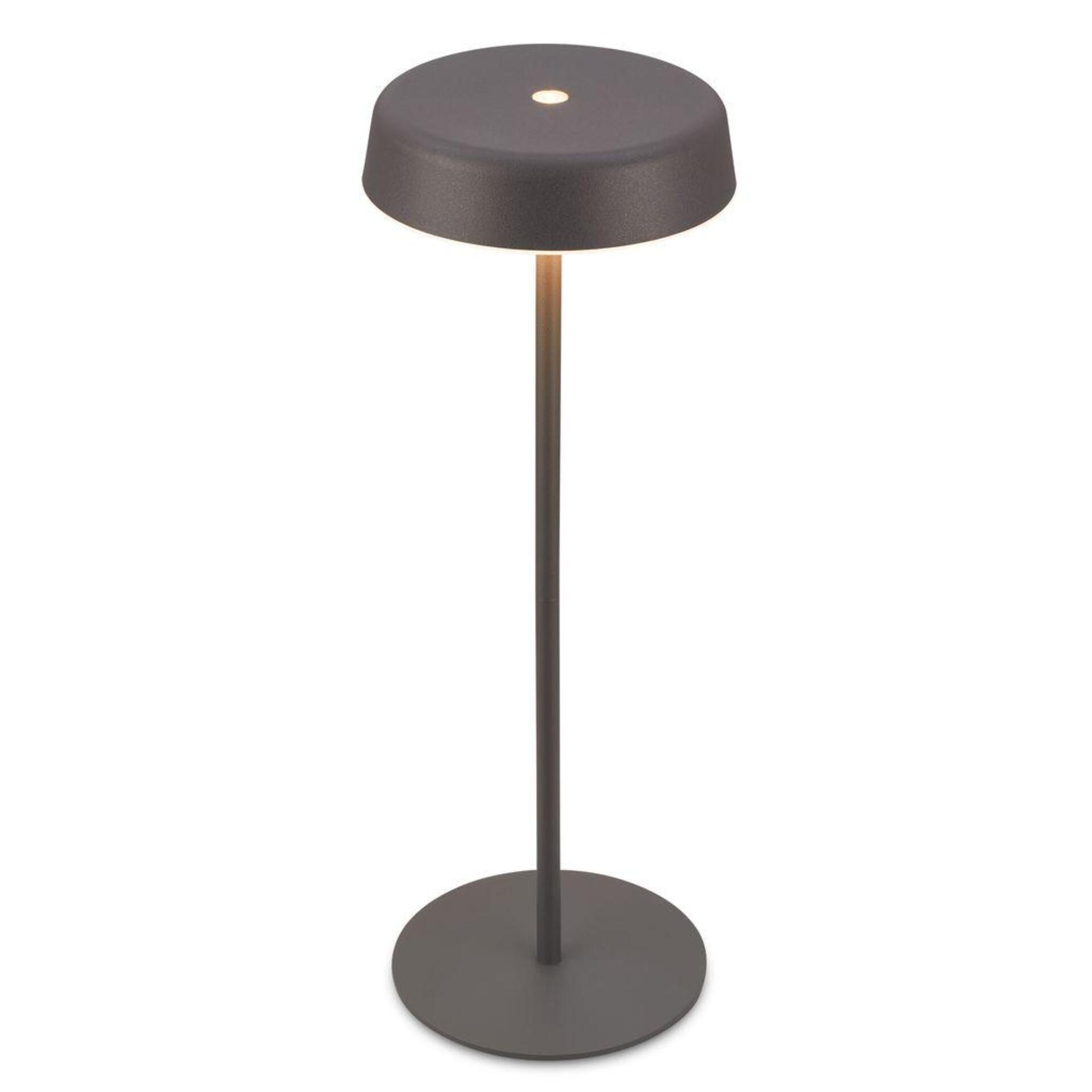 Levně BRILONER Pala stolní lampička - 2W, 200lm, bezdrátová, LED, dotykový vypínač, stmívatelné, antracit 7668015