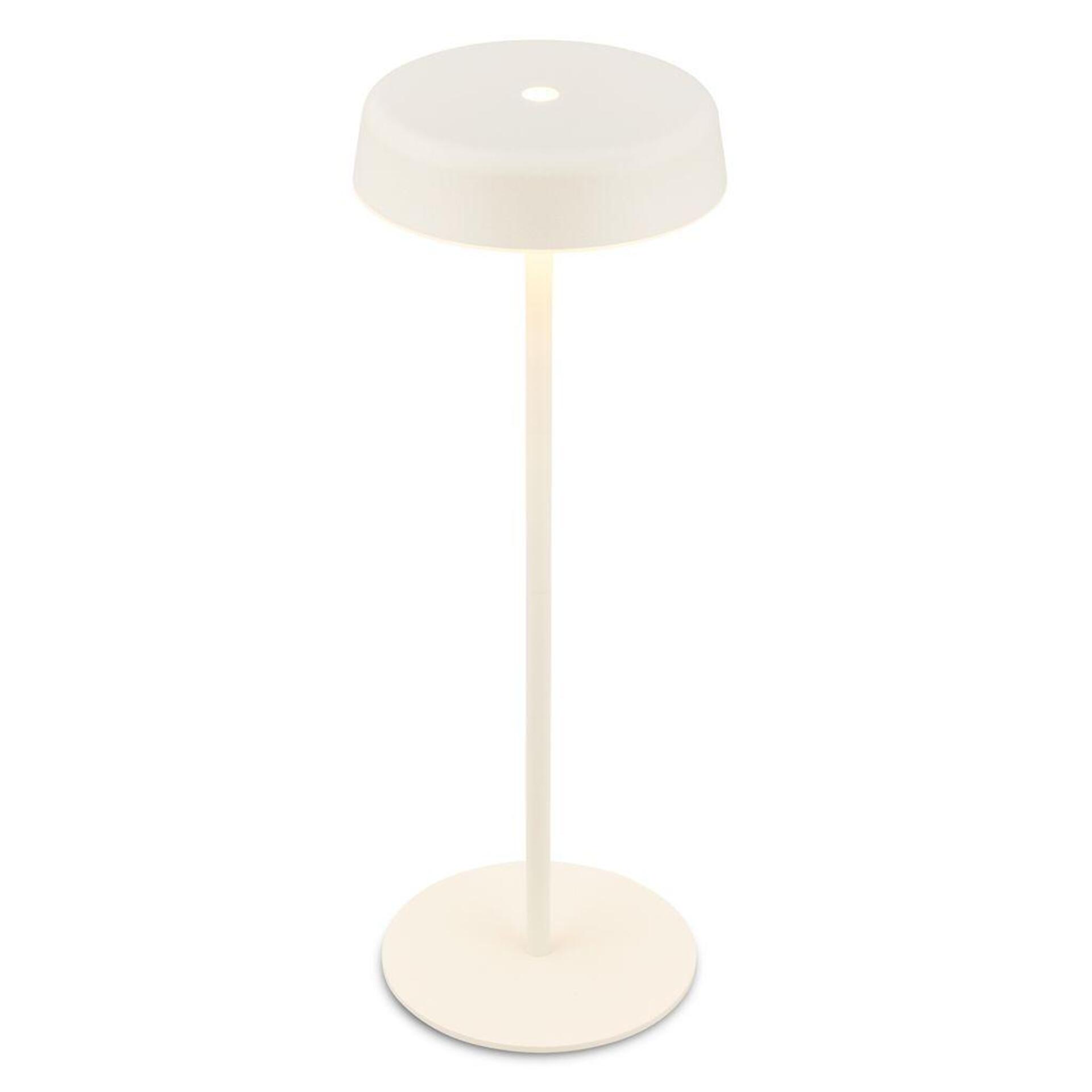 Levně BRILONER Pala stolní lampička - 2W, 200lm, bezdrátová, LED, dotykový vypínač, stmívatelné, bílá 7668016