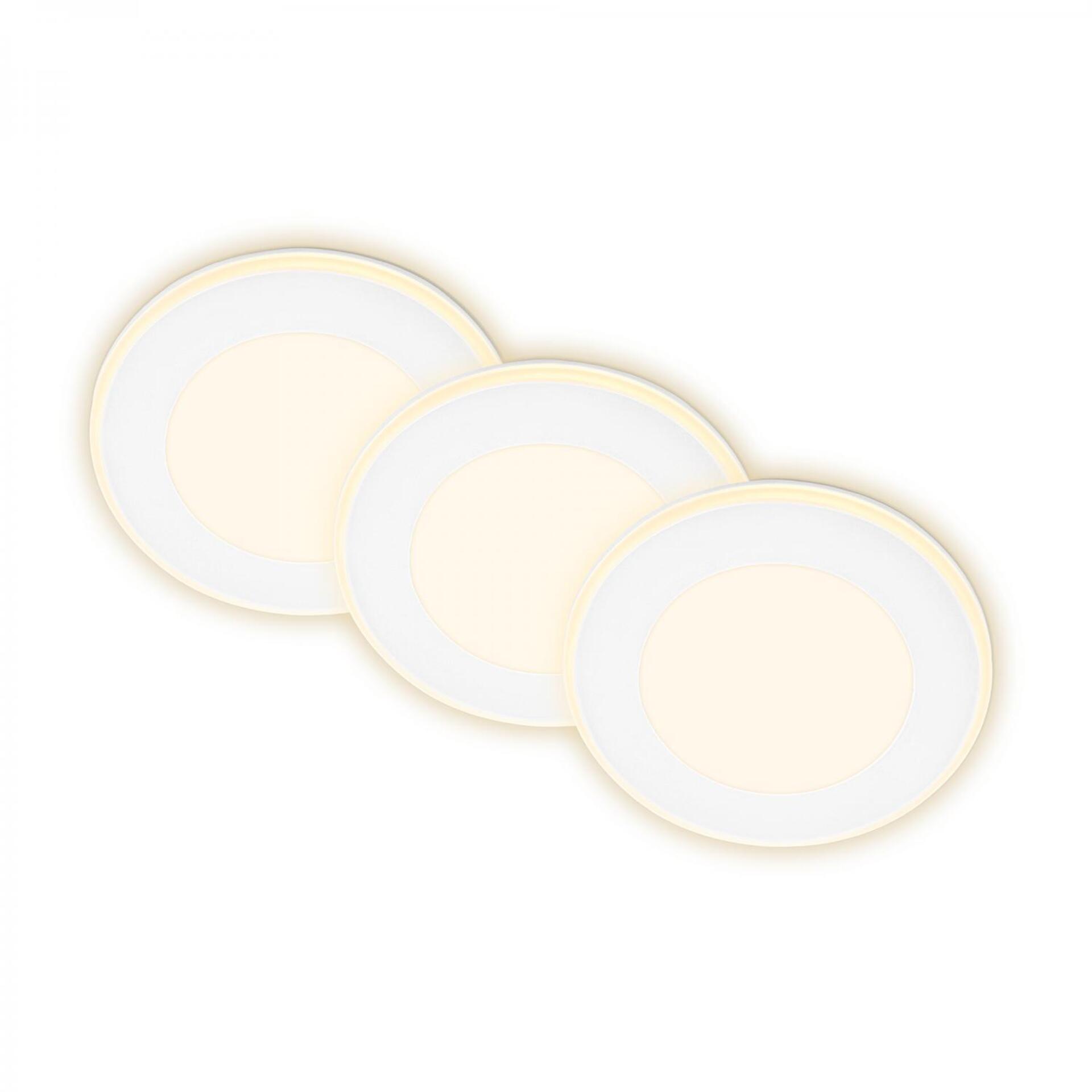 Levně BRILONER Gima 3ks sada LED vestavné bodové svítidlo, 3 krokové ovládání, bílé 7988036