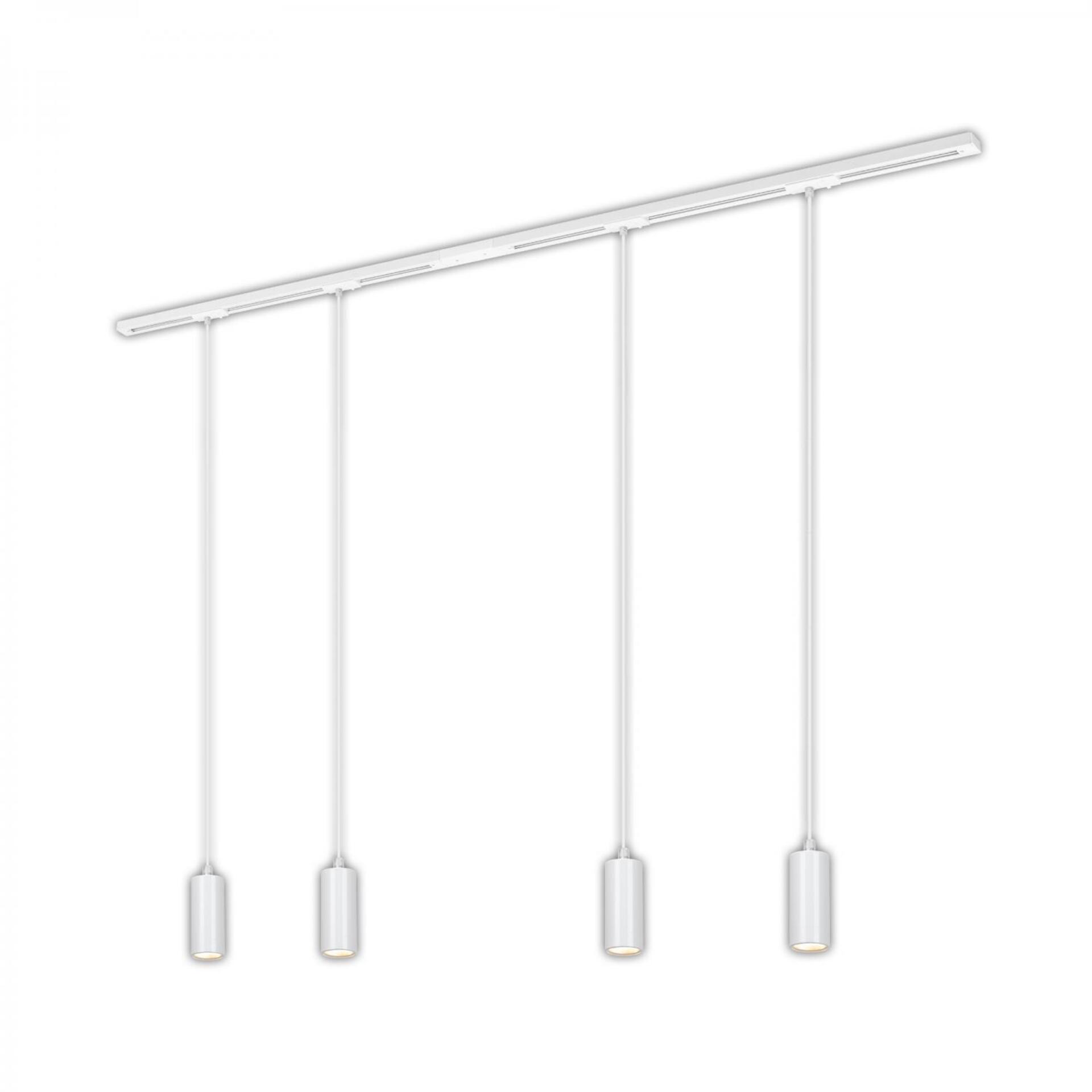 Levně BRILONER 1-fázový lištový systém, kompletní sada, 4x LED závěsná svítidla, bílá 8016046