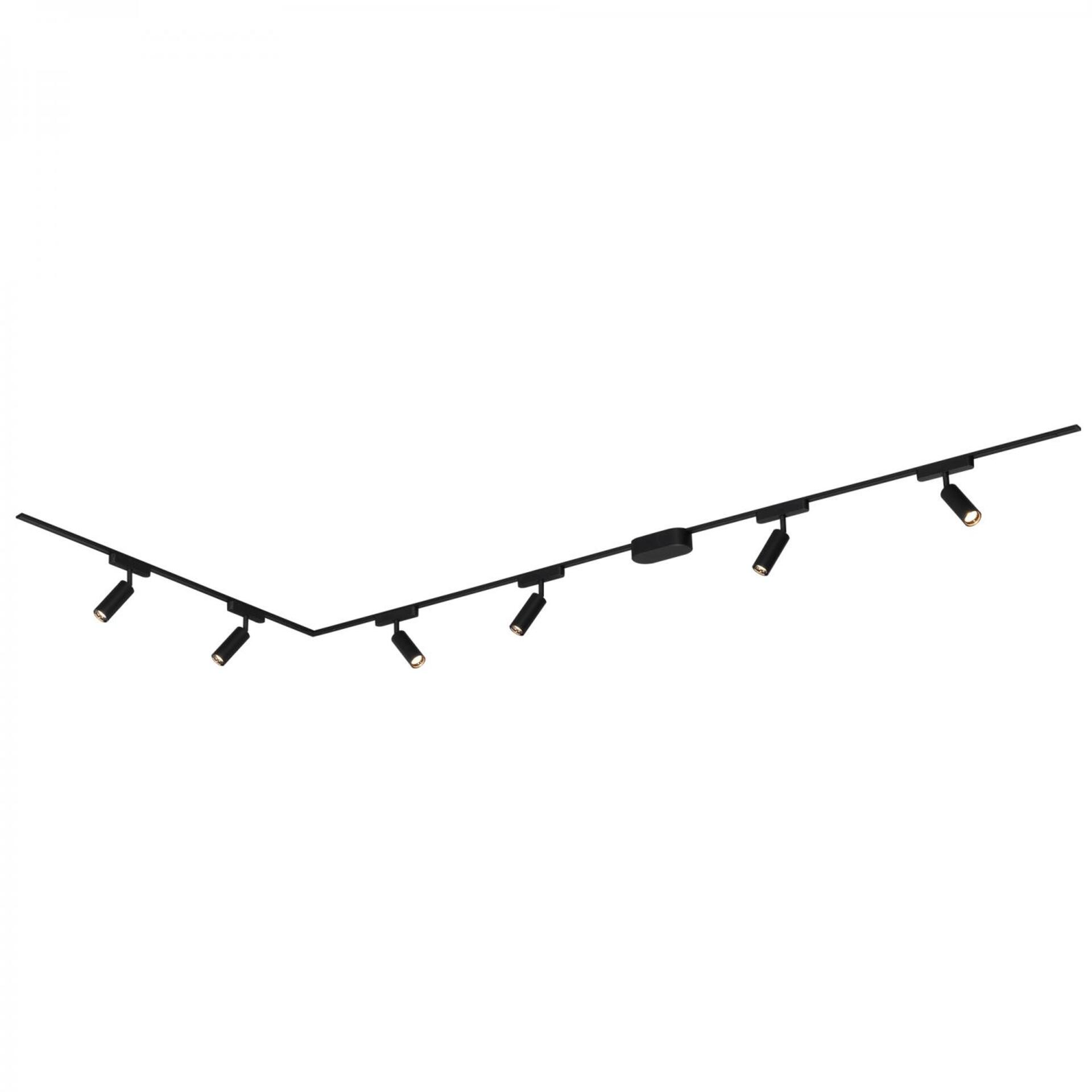 Levně BRILONER Luxtrail lištový systém, kompletní sada, 6x LED spoty, do L, černá 8034065