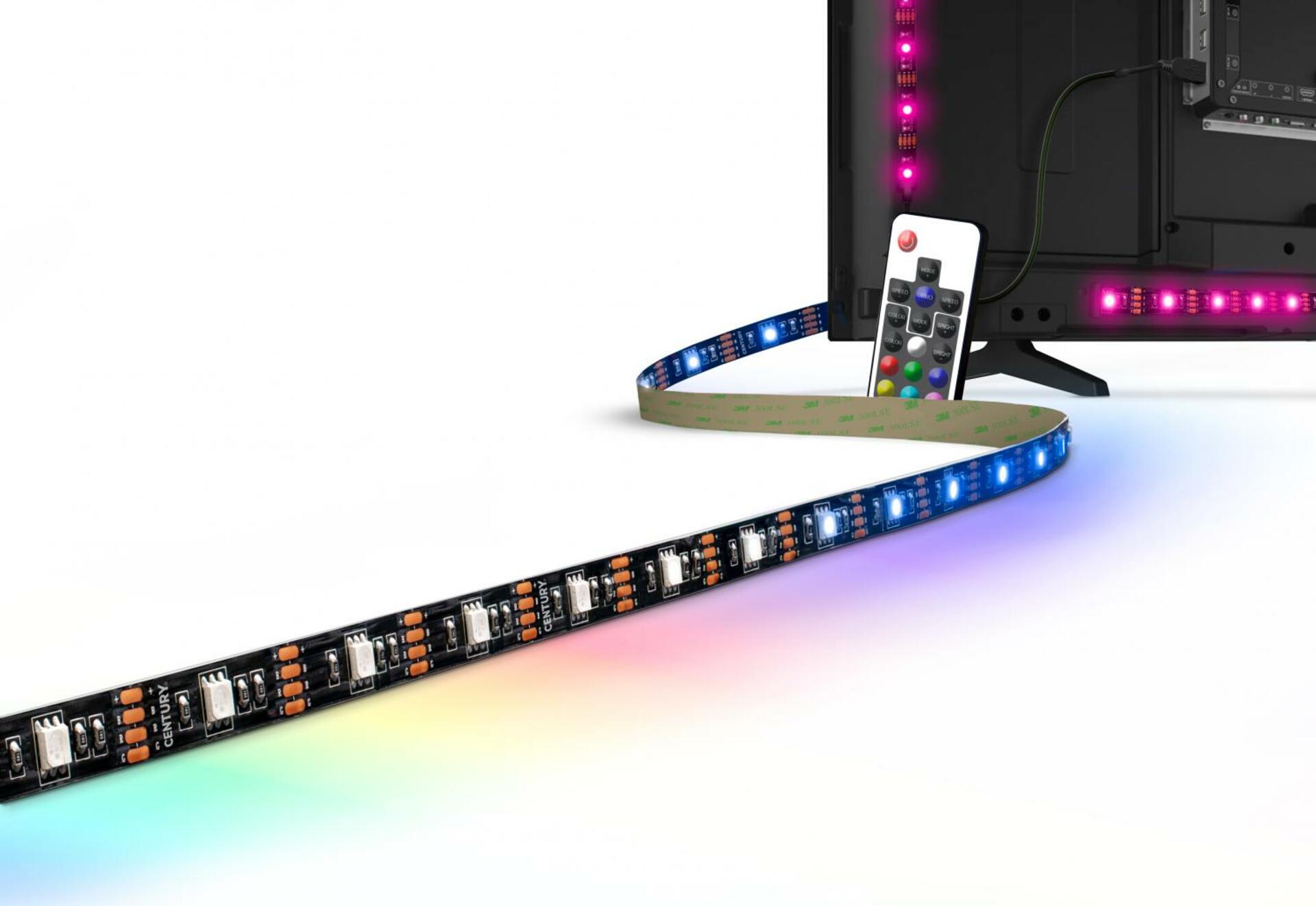 Levně CENTURY LED pásek pro televizi 55 RGB 3W dálkové ovládání USB