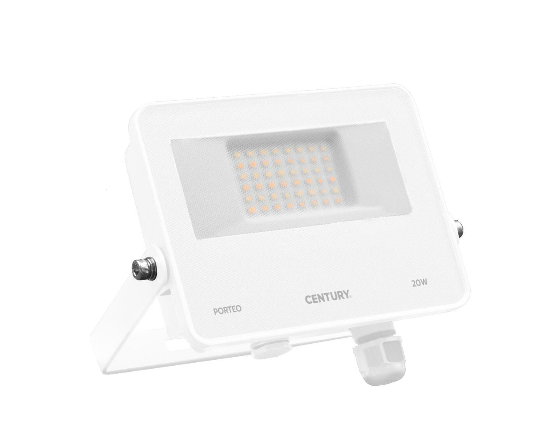 CENTURY LED reflektor PORTEO bílá 20W 3000/4000/6500K IP65