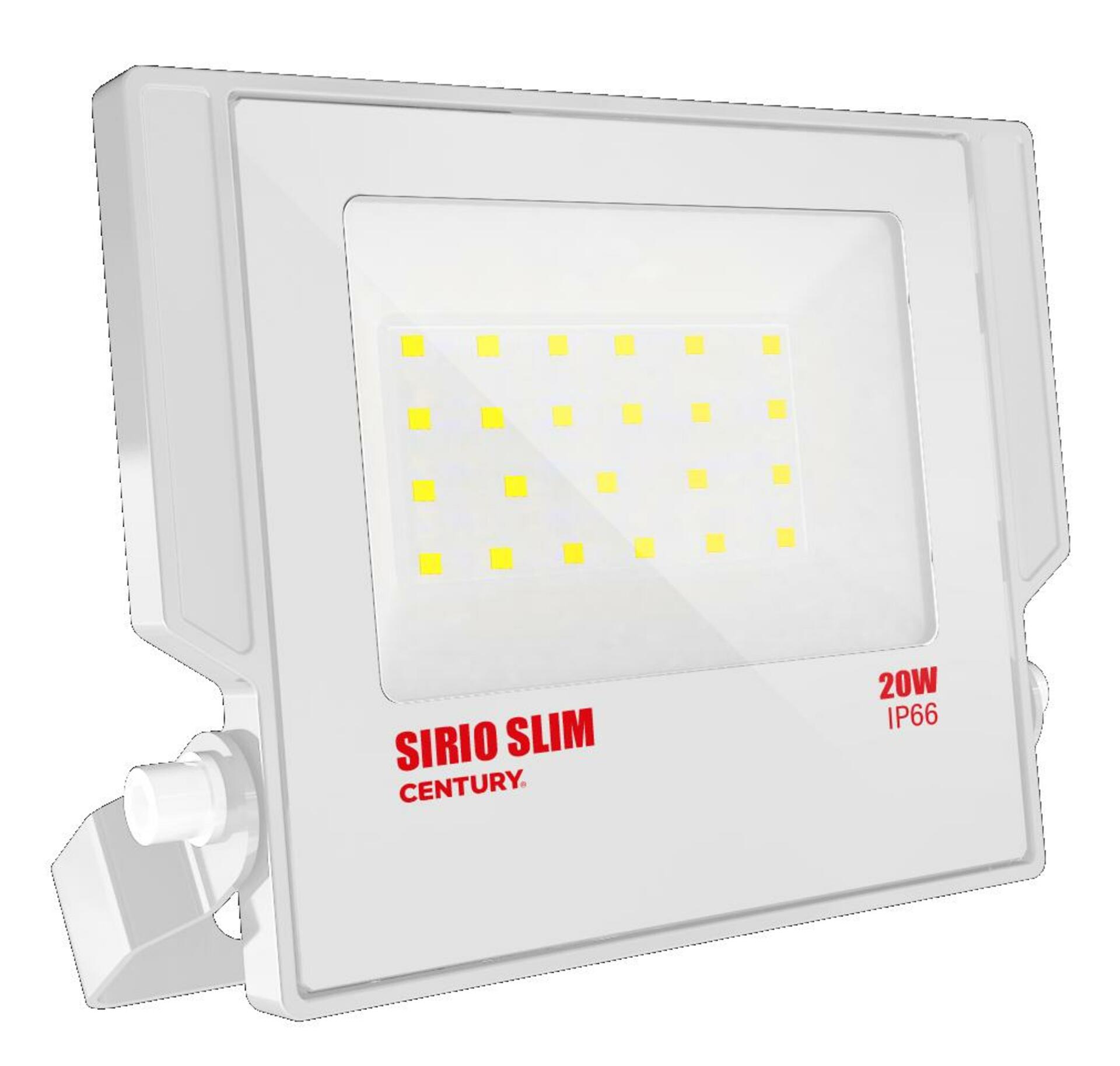 CENTURY LED reflektor SIRIO SLIM BÍLÝ 20W 4000K 110d 147x160x28mm IP66 IK08