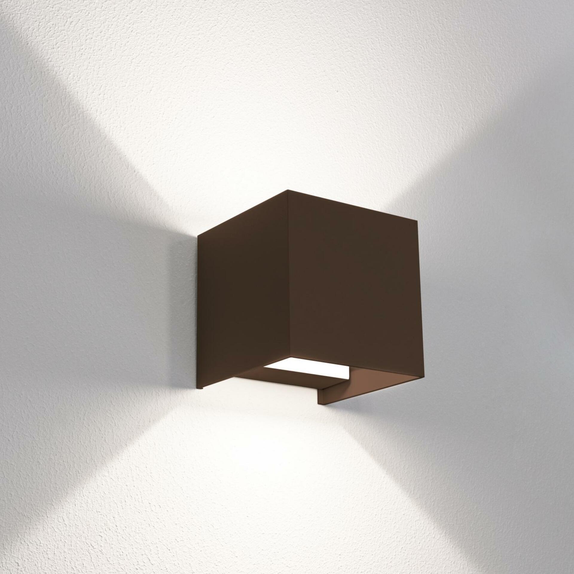 CENTURY Venkovní nástěnné LED svítidlo up/down QUADRATO corten 20W 2700/4000/6500K IP65