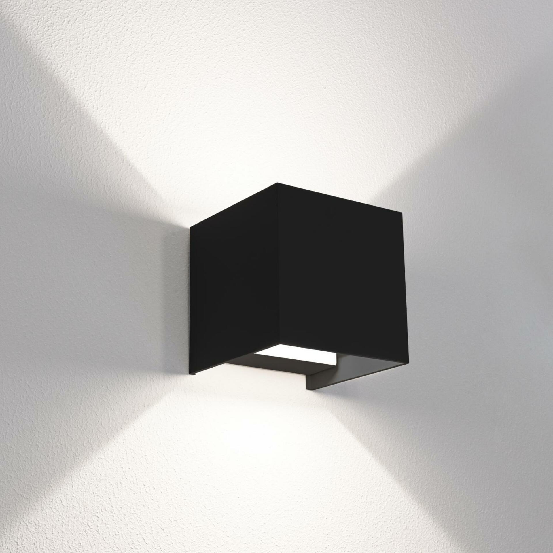 CENTURY Venkovní nástěnné LED svítidlo up/down QUADRATO černá 20W 3000/4000/6500K IP65