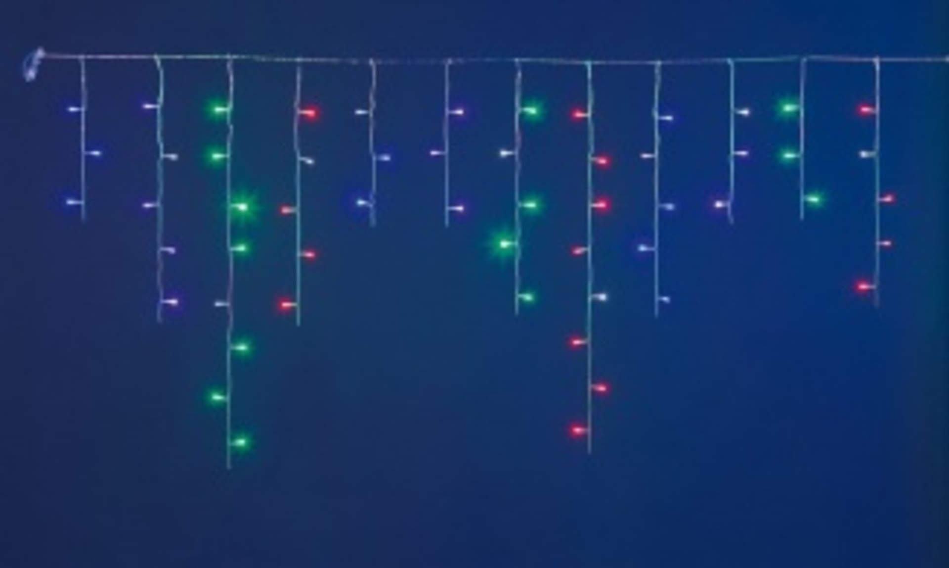 Levně Xmas King LED krápník prodloužitelný, 3x1m, 120 LED multicolor bez napájení