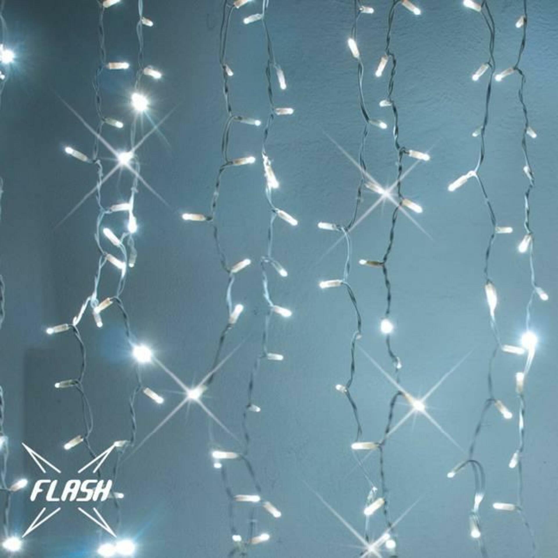 Levně DecoLED LED světelná záclona, FLASH, 1x12 m, ledově bílá, 1200 diod, IP67