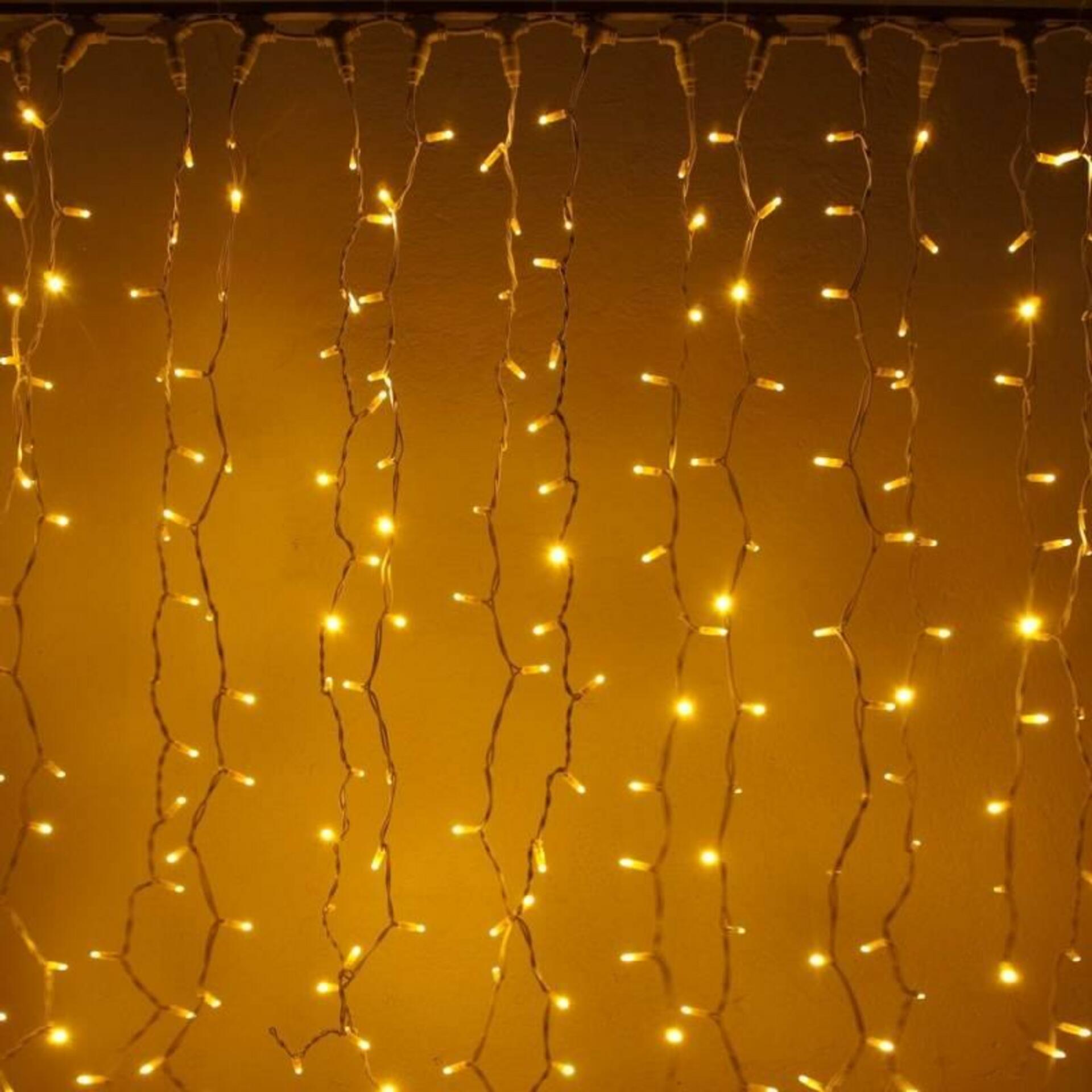 Levně DecoLED LED světelná záclona, 1x8m, teple bílá, 700 diod, IP67