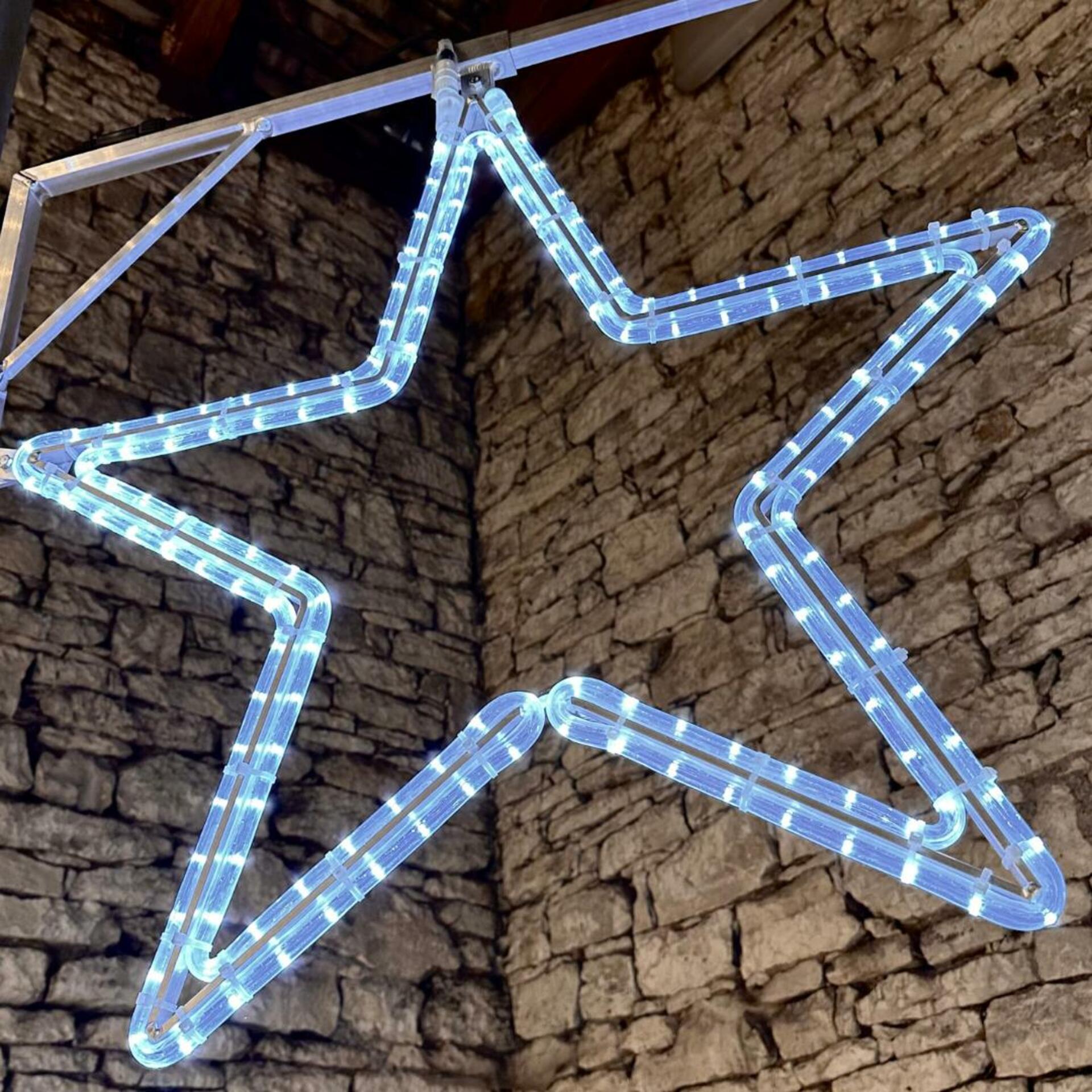 Levně DecoLED LED světelná hvězda na VO, pr. 80 cm, ledově bílá